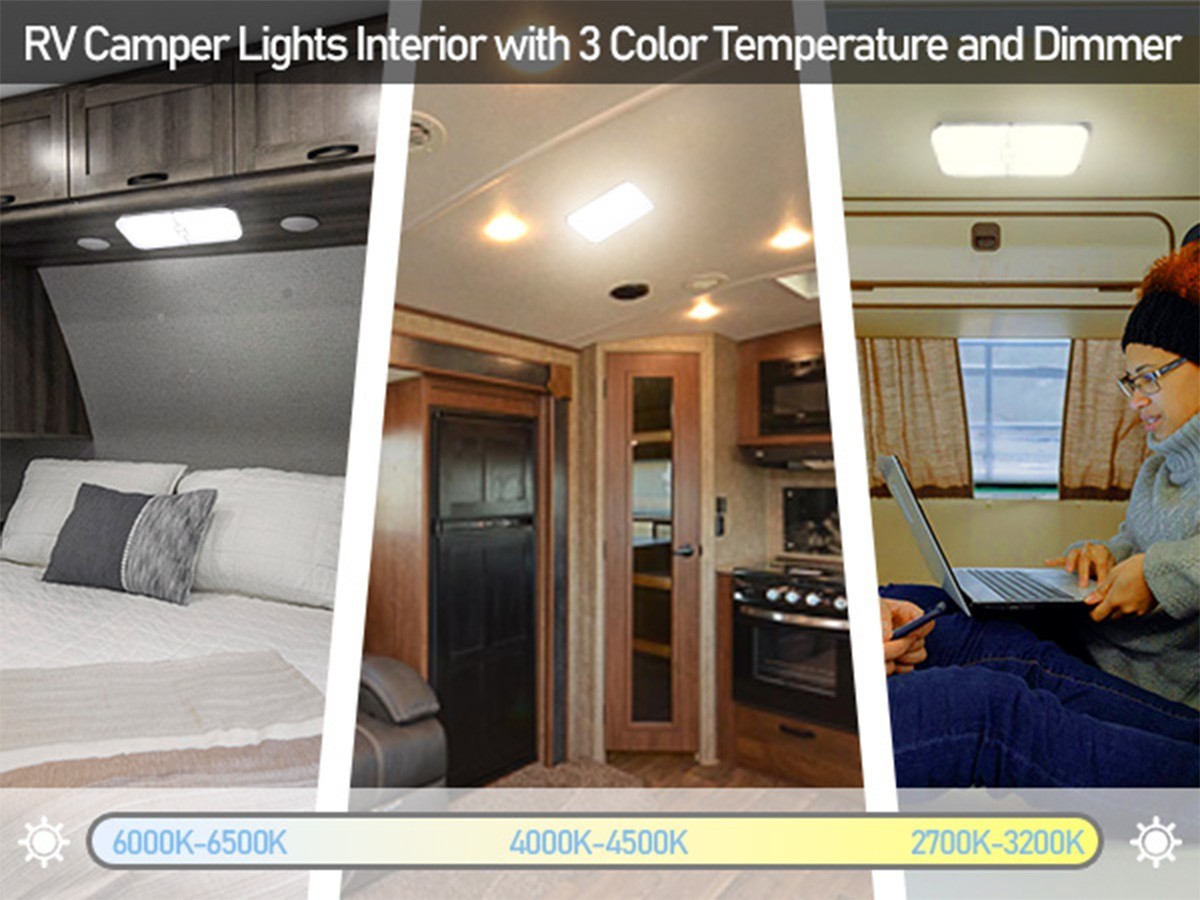 2-10x 12V Led RV Ceiling Dome Light RV Interior Lighting for Trailer Camper Boat