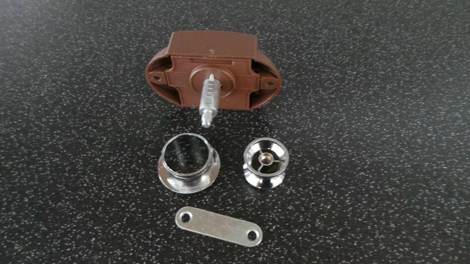 PUSH BUTTON DOOR, DRAWER CATCH WITH CHROME KNOB. CARAVAN/ MOTORHOME /BOAT.