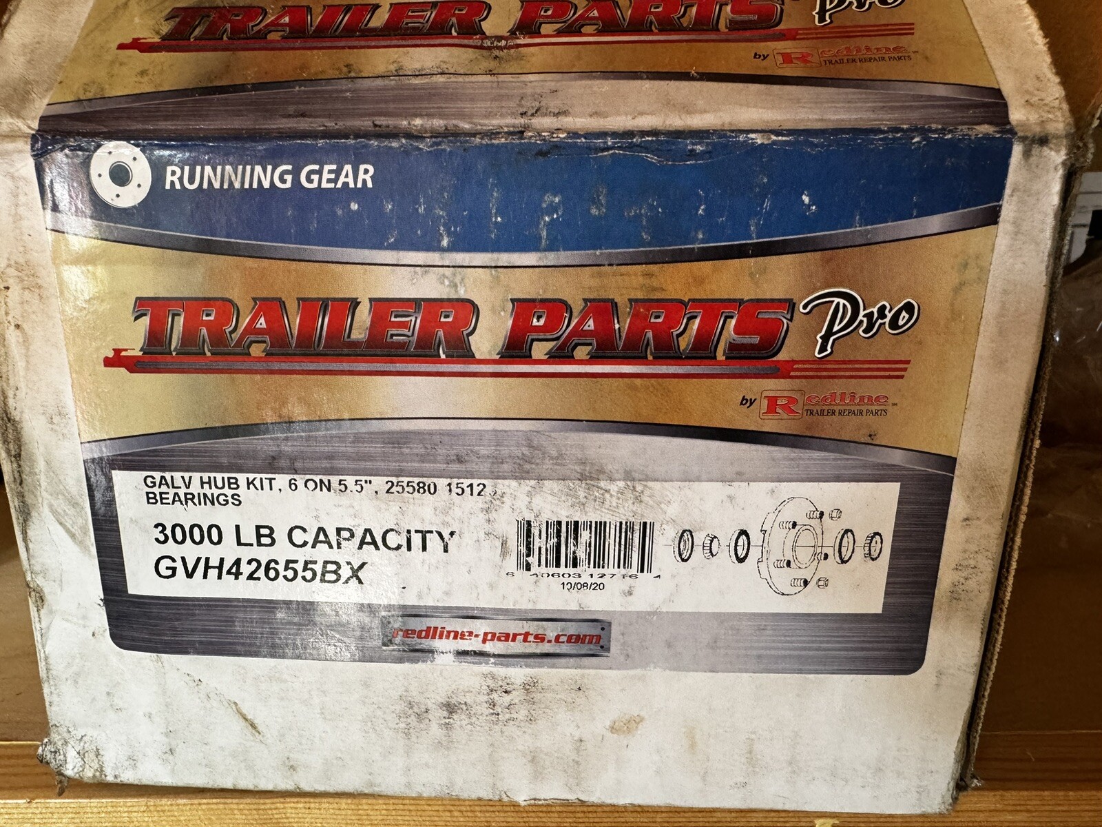 Trailer Parts Pro GVH42655BX PreGreased Hub Assembly- 6 on 5.5- Fits 6K Axles