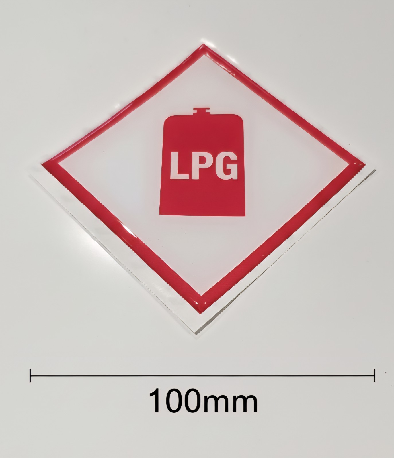 1 X LPG GAS LOCKER DOMED RESIN CARAVAN DECAL/STICKER 3D 100mm