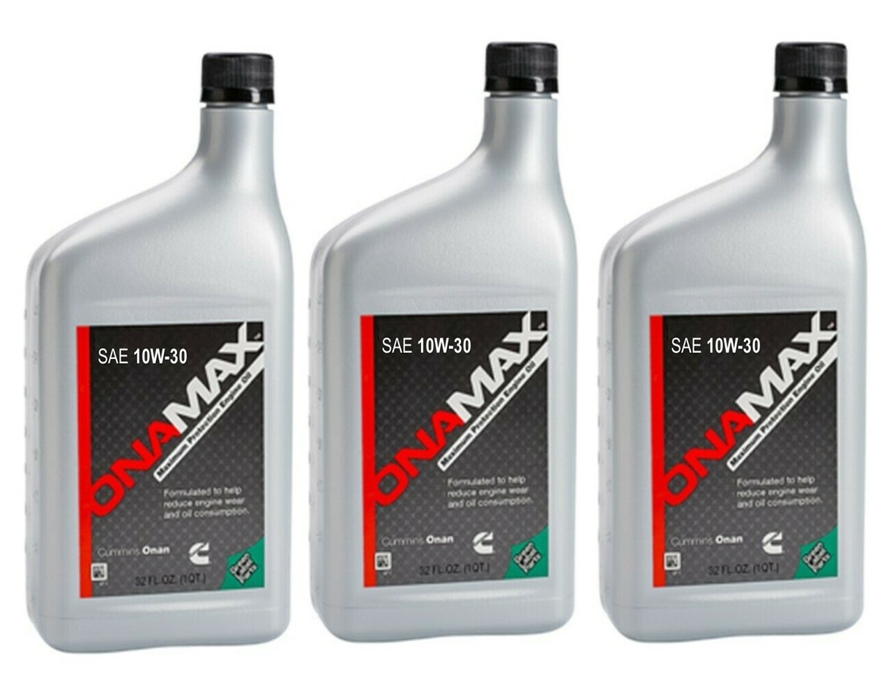 Cummins Onan A063E183 (326-5339) QTY. 3 OEM OnaMax Generator Oil SAE10W-30 1 Qt.