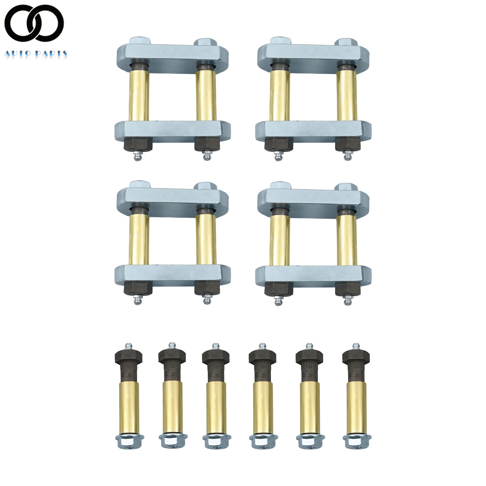 Heavy Duty Shackle Upgrade Kit Tandem Axle Pair 2.25″ For MORryde UO12-016 12016