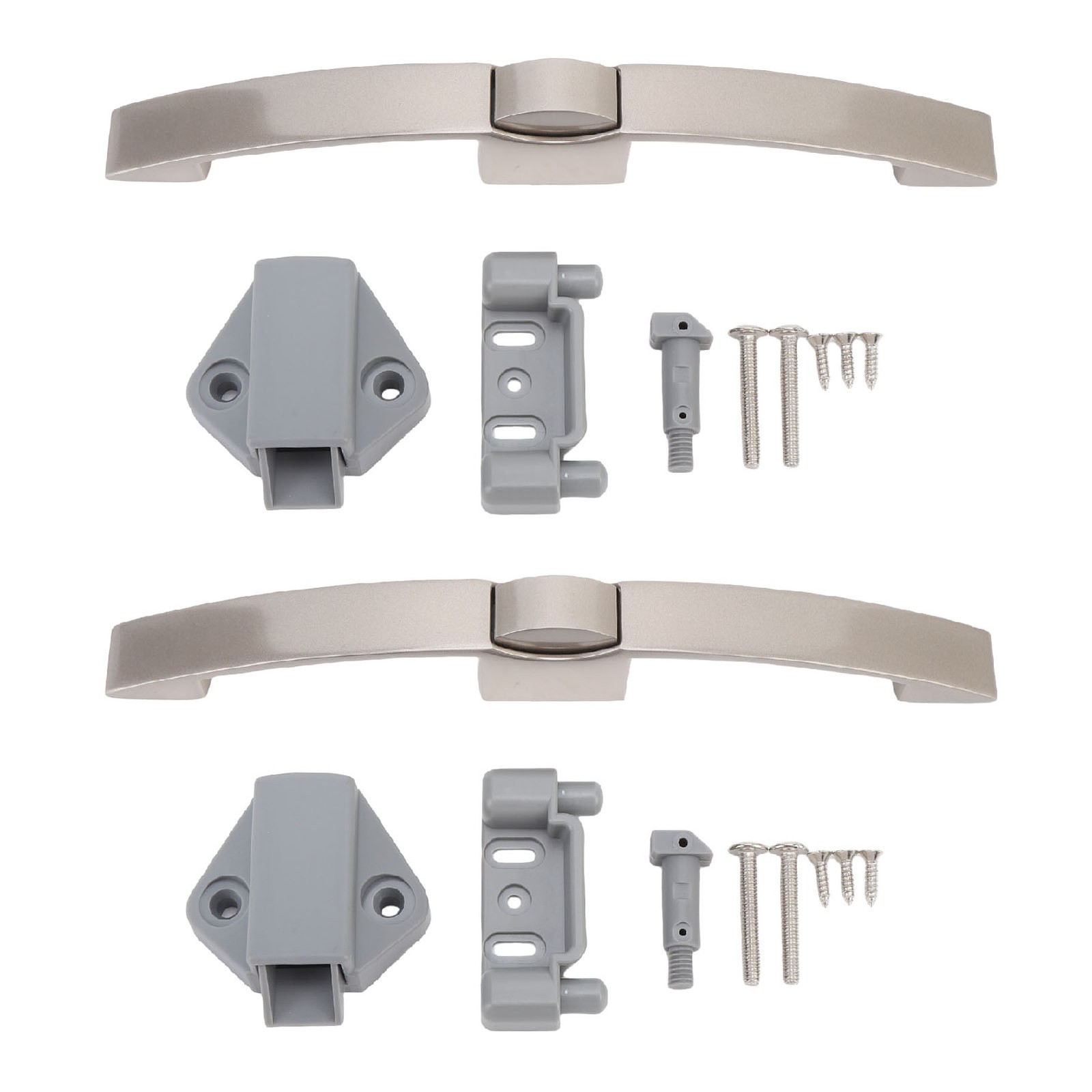 2PCS Push Button Latch Pull Handle Pearl Ni Multipurpose RV Keyless Cupboar YCQT