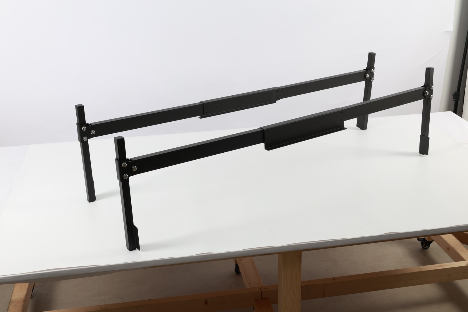 Aluminum Truck Cap&Topper Ladder Roof Rack for Pickup Camper Shell Black Upgrade