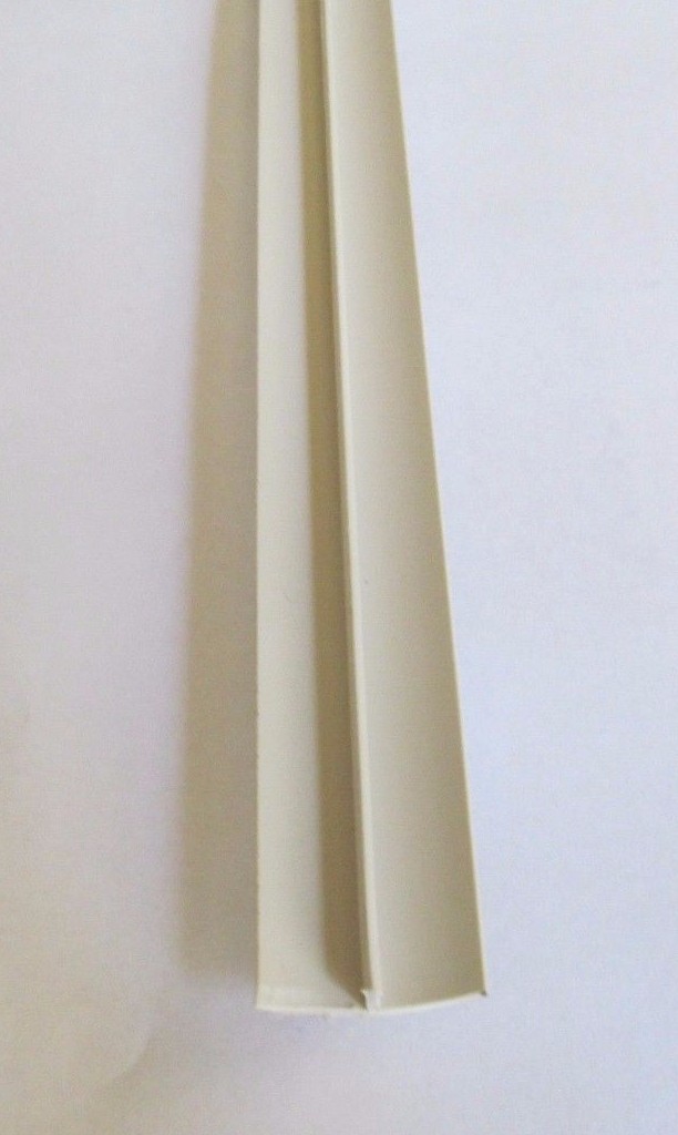 92″ IVORY Rigid Plastic 1″ Ceiling Sidewall Batten Snap Trim & Retainer RV