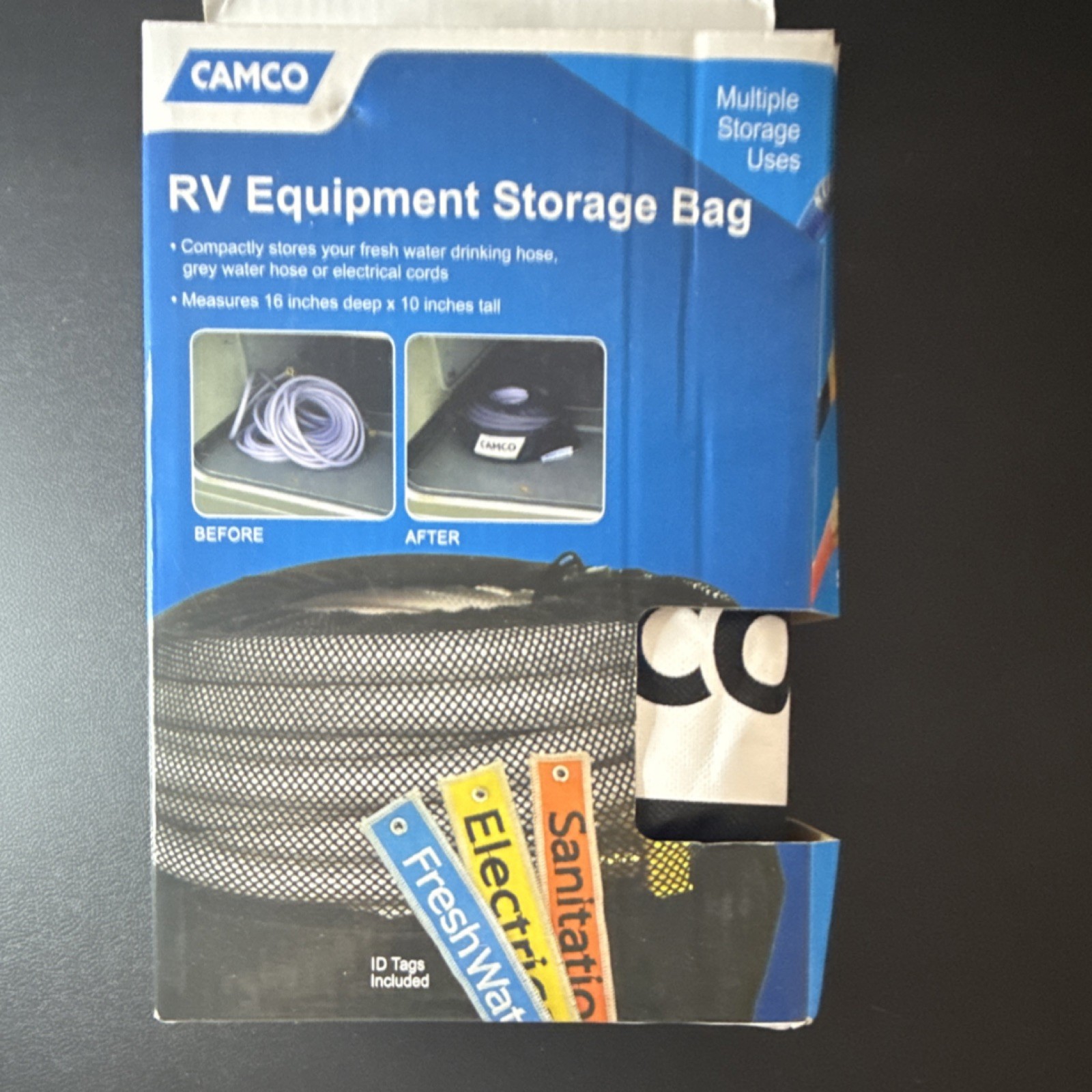 RV Equipment Storage Bag Organizer Breathable Top Trailer Camper Hose Organizing