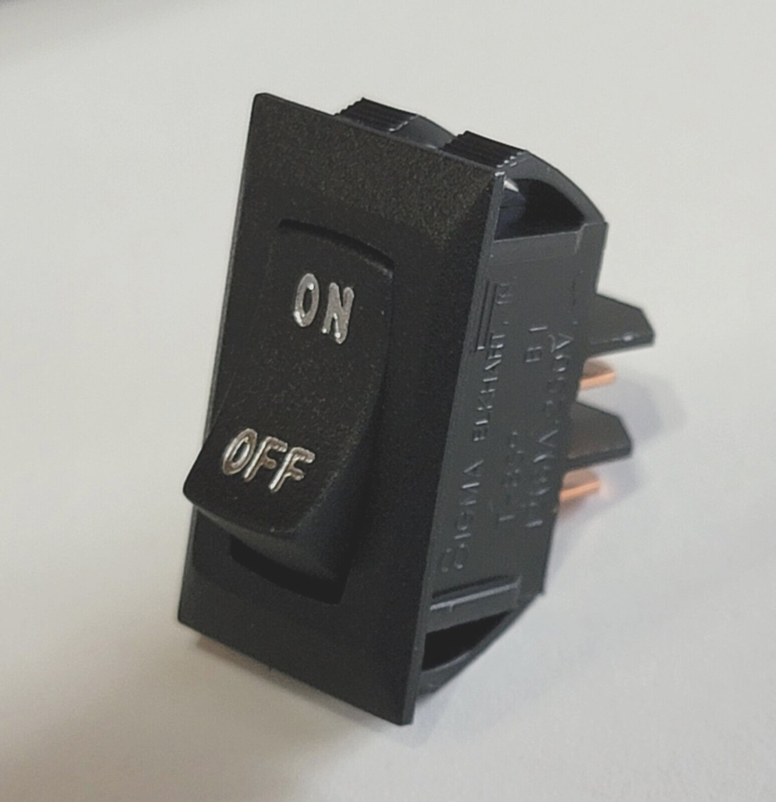 Sigma Black On/Off Rocker Switch w/ Text T-85 B1 16A 125V Sustained RV Bus