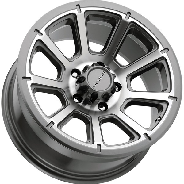 Vision 353 Turbine Trailer 14×5.5 5×4.5″ +0mm Gunmetal Wheel Rim 14″ Inch