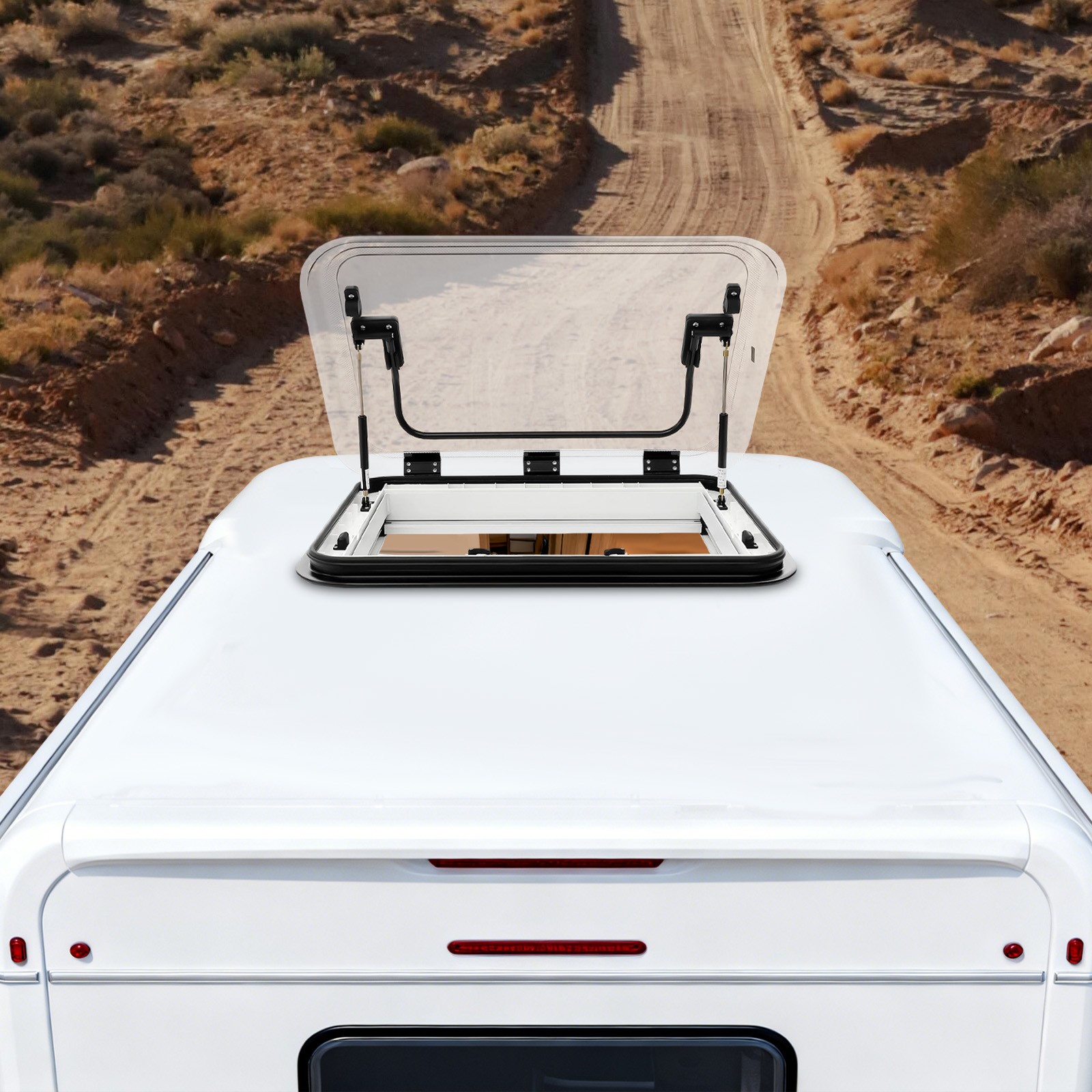 700mm*500mm Anti-UV RV Roof Vent Hatch Caravan Camper Trailer Roof Window Vent