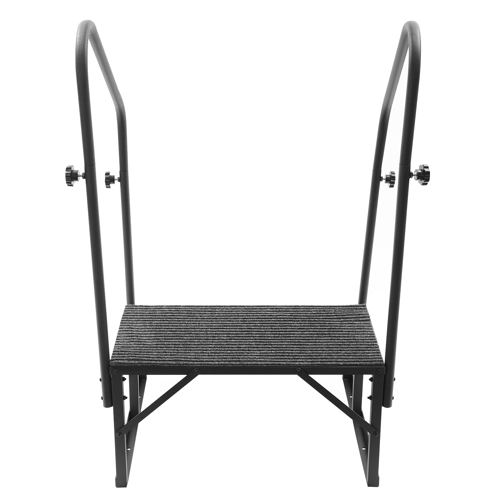 2-Step Adjustable RV Steps with Handrails for Mobile Homes & Trailers