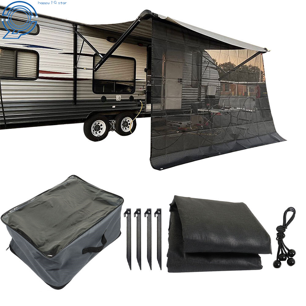 RV Awning Sun Shade Privacy Screen Free Kit W/ Grommets Various Size For Camper
