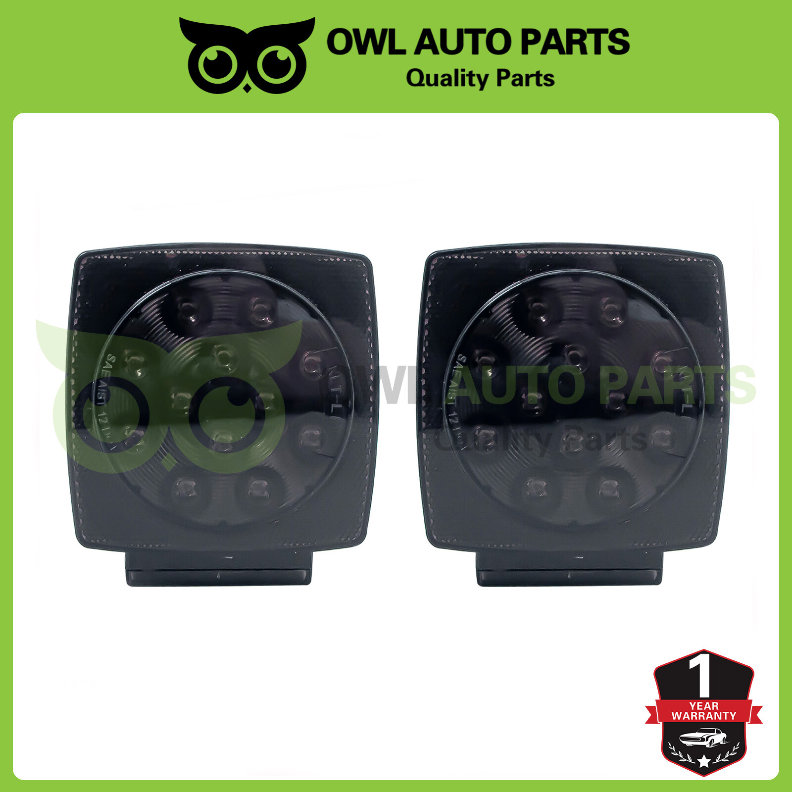 Square Trailer Lights Red Brake Stop Tail Running 12V Under 80″ IP68 Waterproof