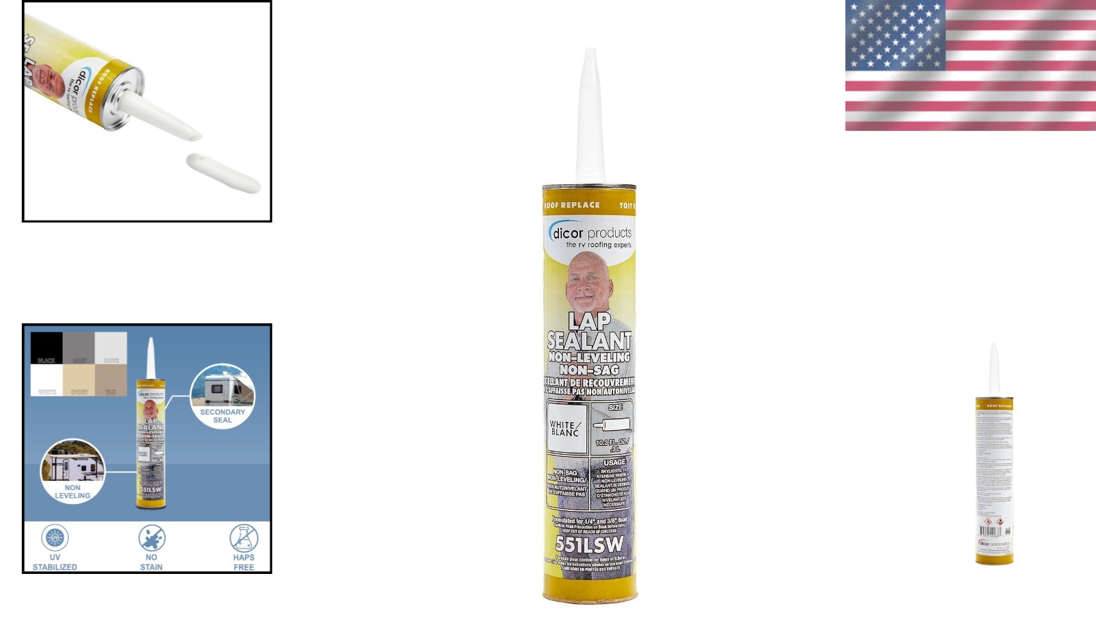 Versatile 10.3 Oz White Lap Sealant – Ideal for RV Roofing & Appliance Repairs