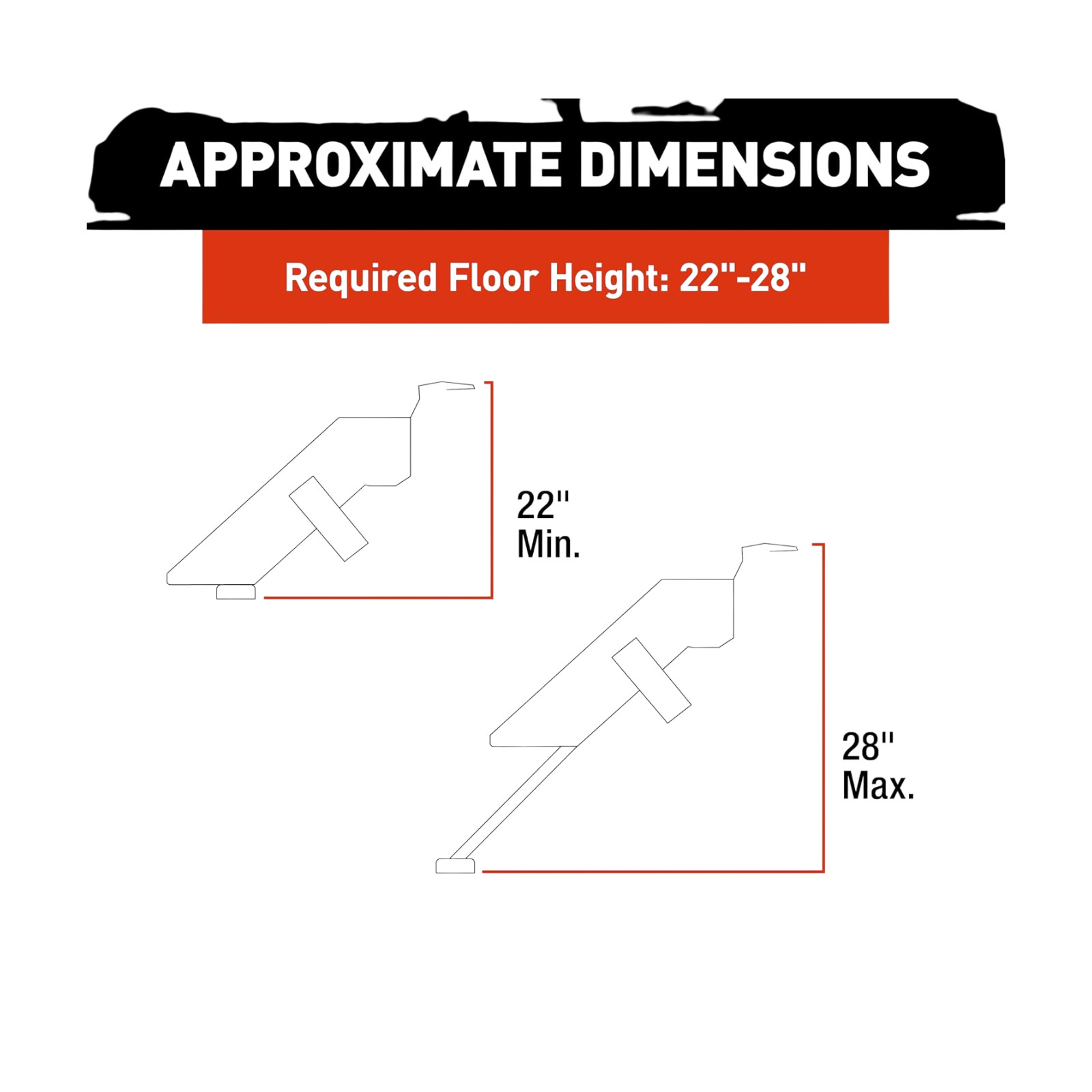 Lippert 733931 26″ Double Solid Step RV Camper Trailer Entry Step Non-Slip Tread