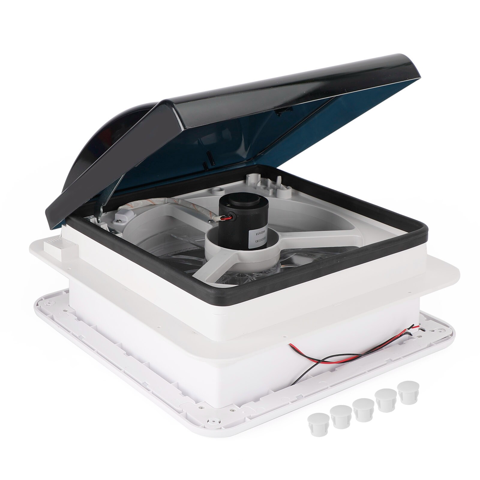 Large LED RV Caravan Waterproof Skylight Roof Vent Manual Camper Fan 14″ 12V NEW