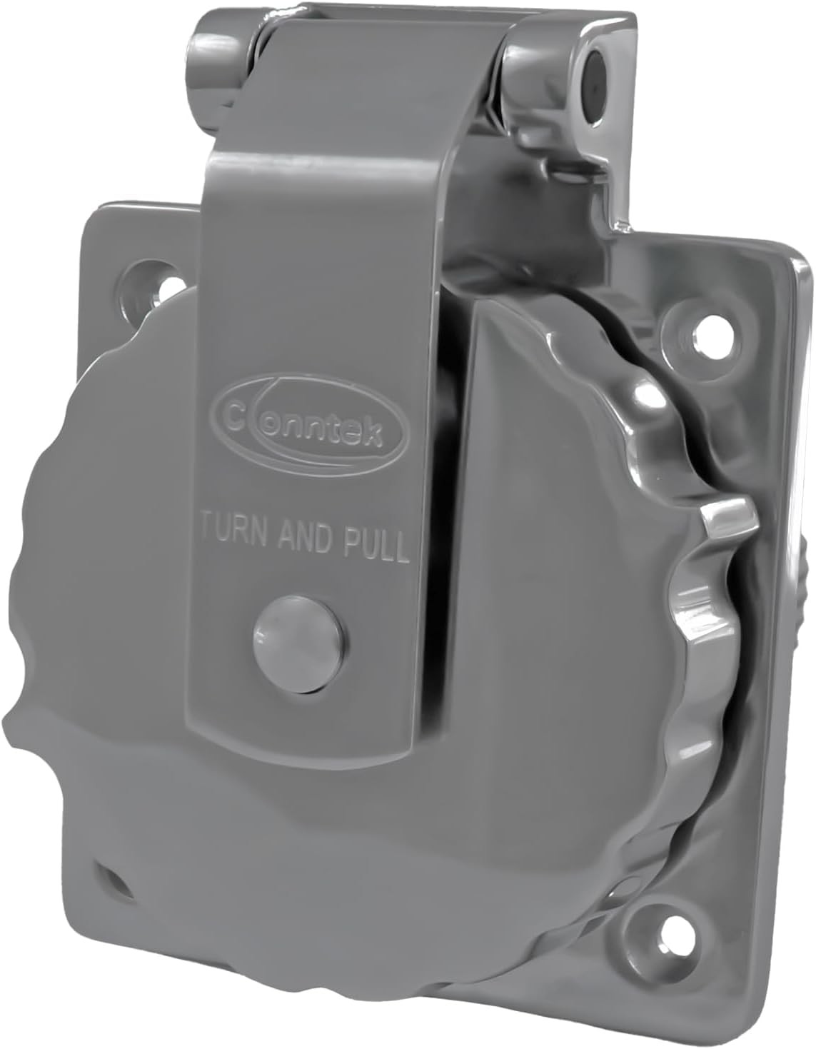 Conntek 30 Amp 125 Volt RV Marine Power Inlet – Stainless Steel
