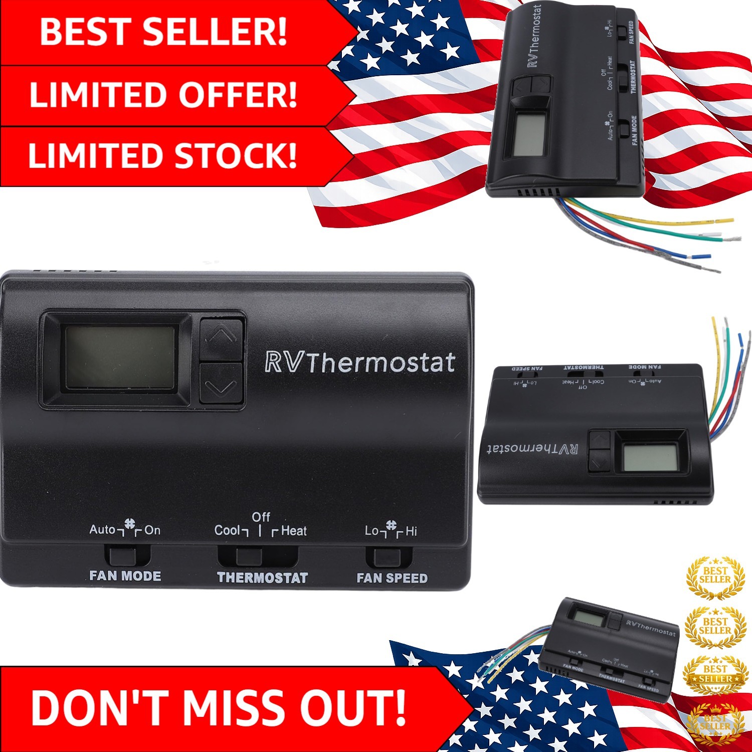 Versatile Wall Mounted RV Thermostat 83303862 – Easy Installation & Durable