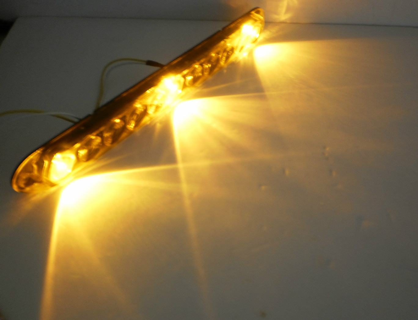15″ Slimline 3 LED Amber Lens ID Light Bar Trailer Truck RV 80 RV