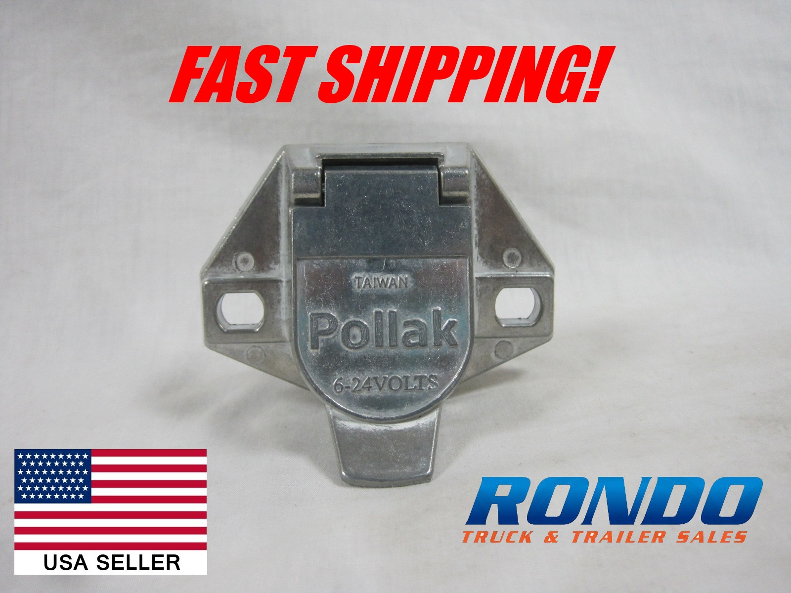 Pollak 7 way Round semi socket receptacle Vehicle side Light Plug 7 round pin