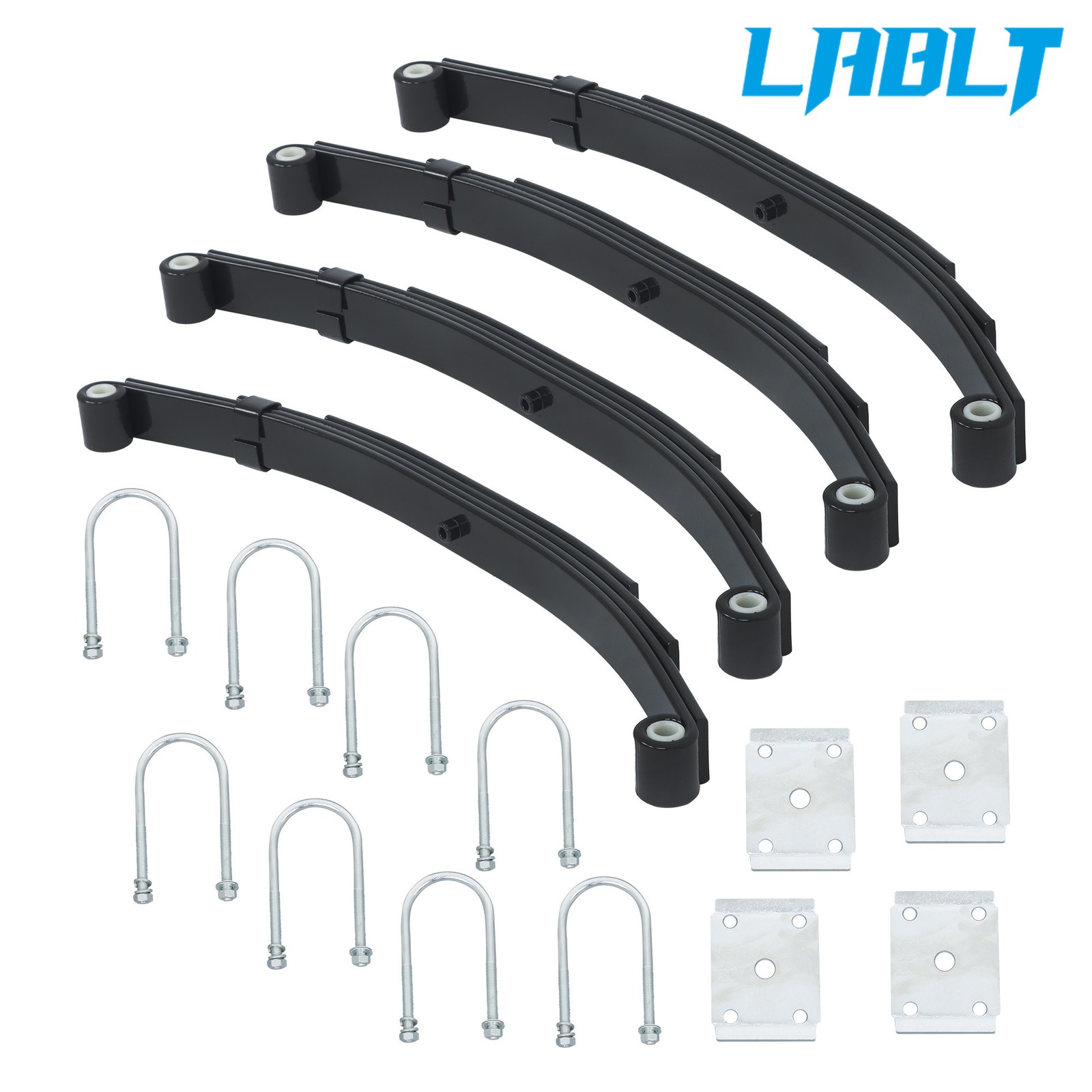 5000lbs Tandem Trailer Axle Suspension 2500lbs 4 Leaf Springs+U-bolt+Hanger Kit