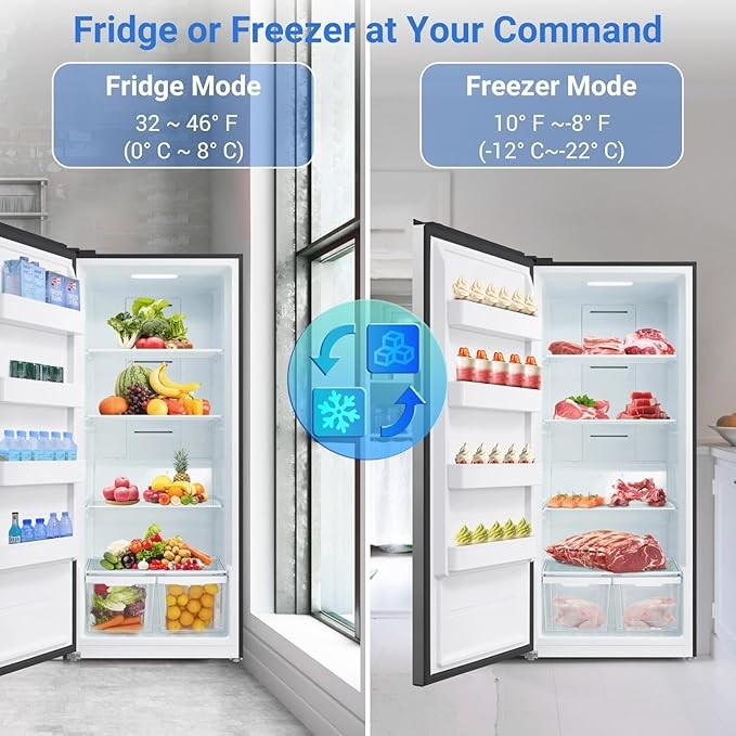 Smad 21cu.ft Upright Freezer Reversible Left/Right Frost Free Stand Up Freezers