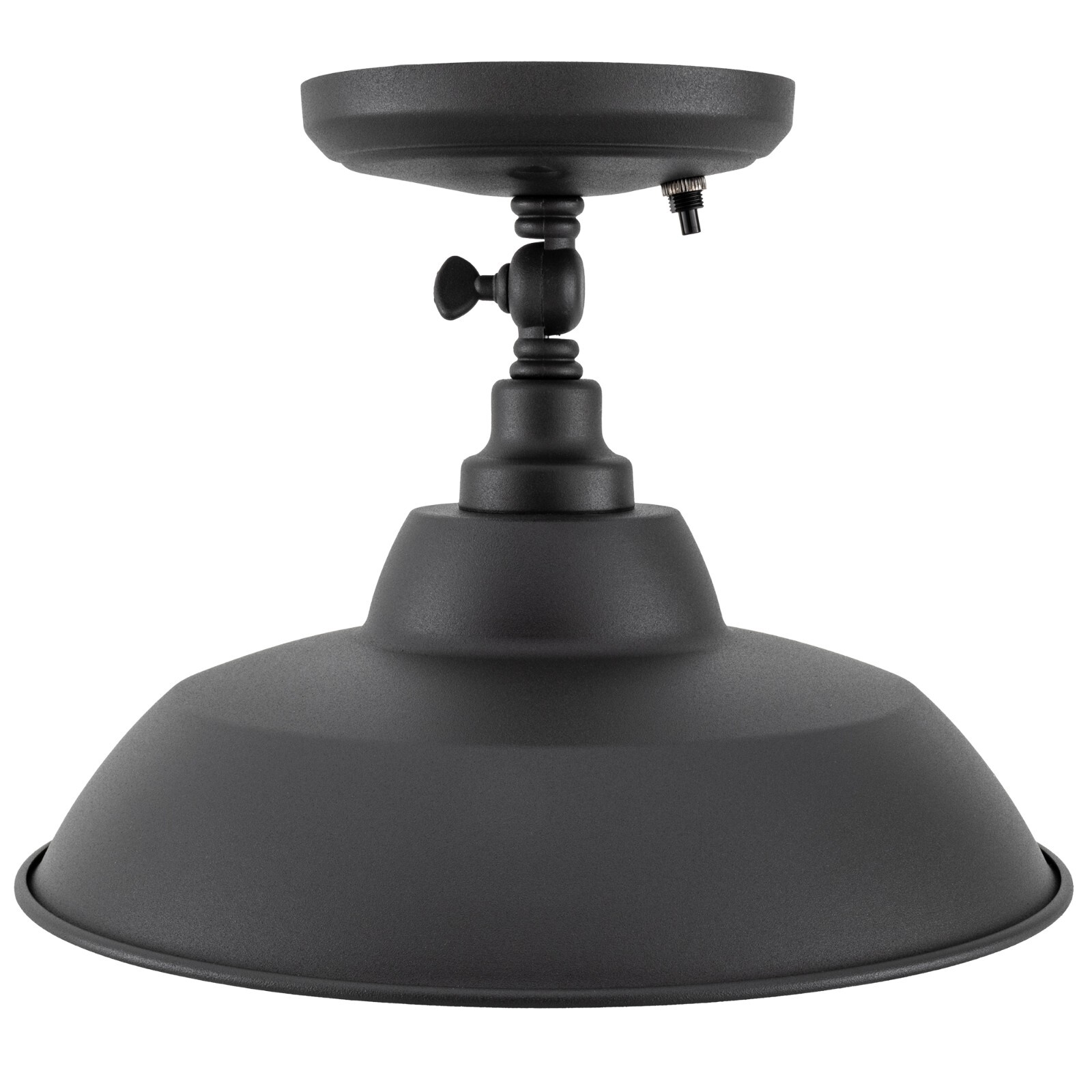 RecPro RV 12V Ceiling Semi-Flush Mounted Light with Matte Black Finish