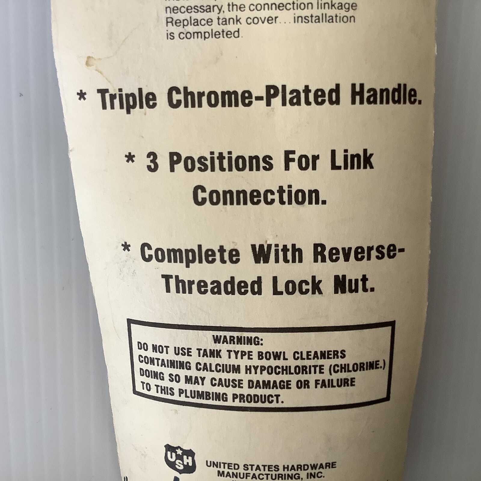 US Hardware Toilet Trip Lever with Handle RV Toilet Model P-332C