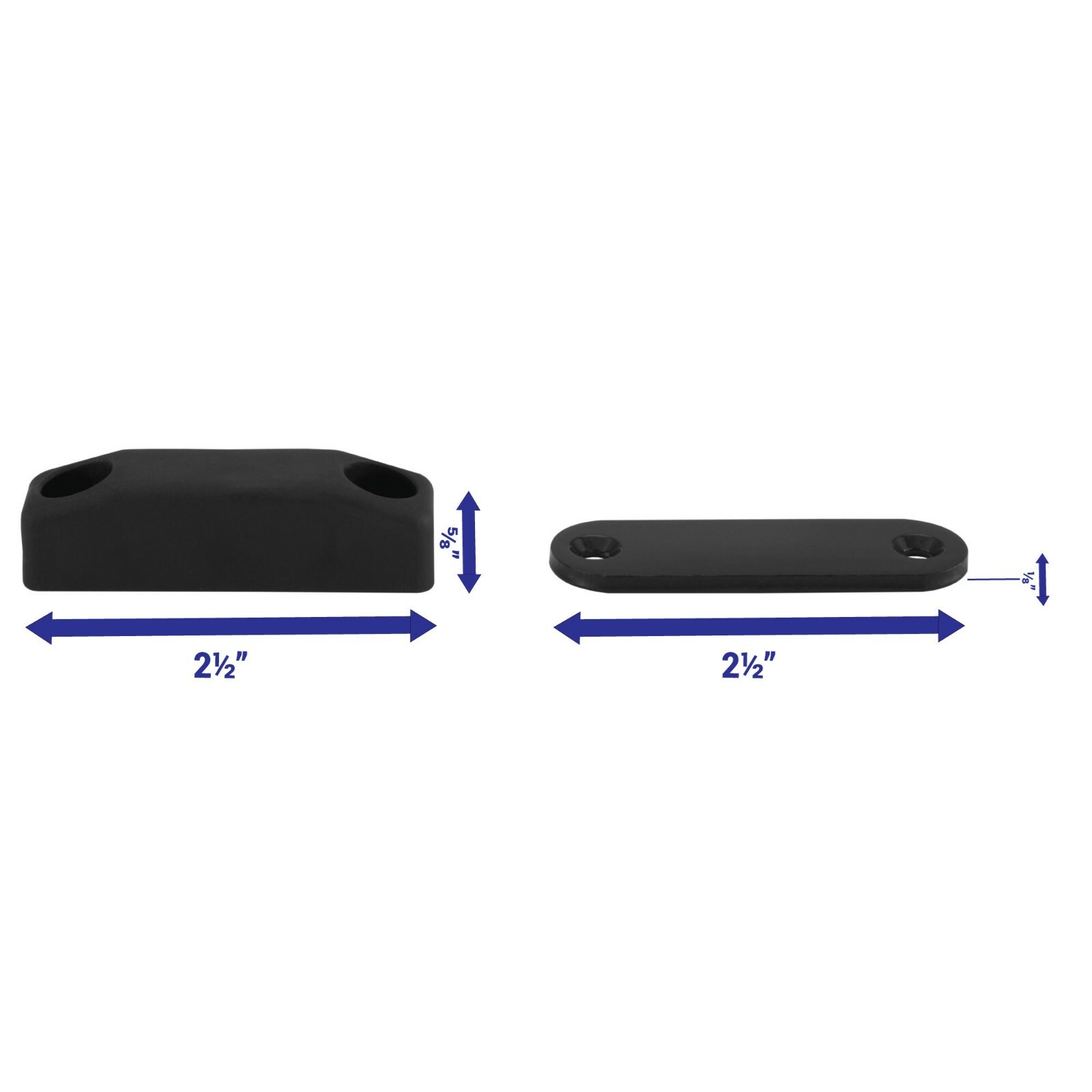 RV Magnetic Baggage Door Catch Compartment Latch Black #1 Strongest 2 Pack
