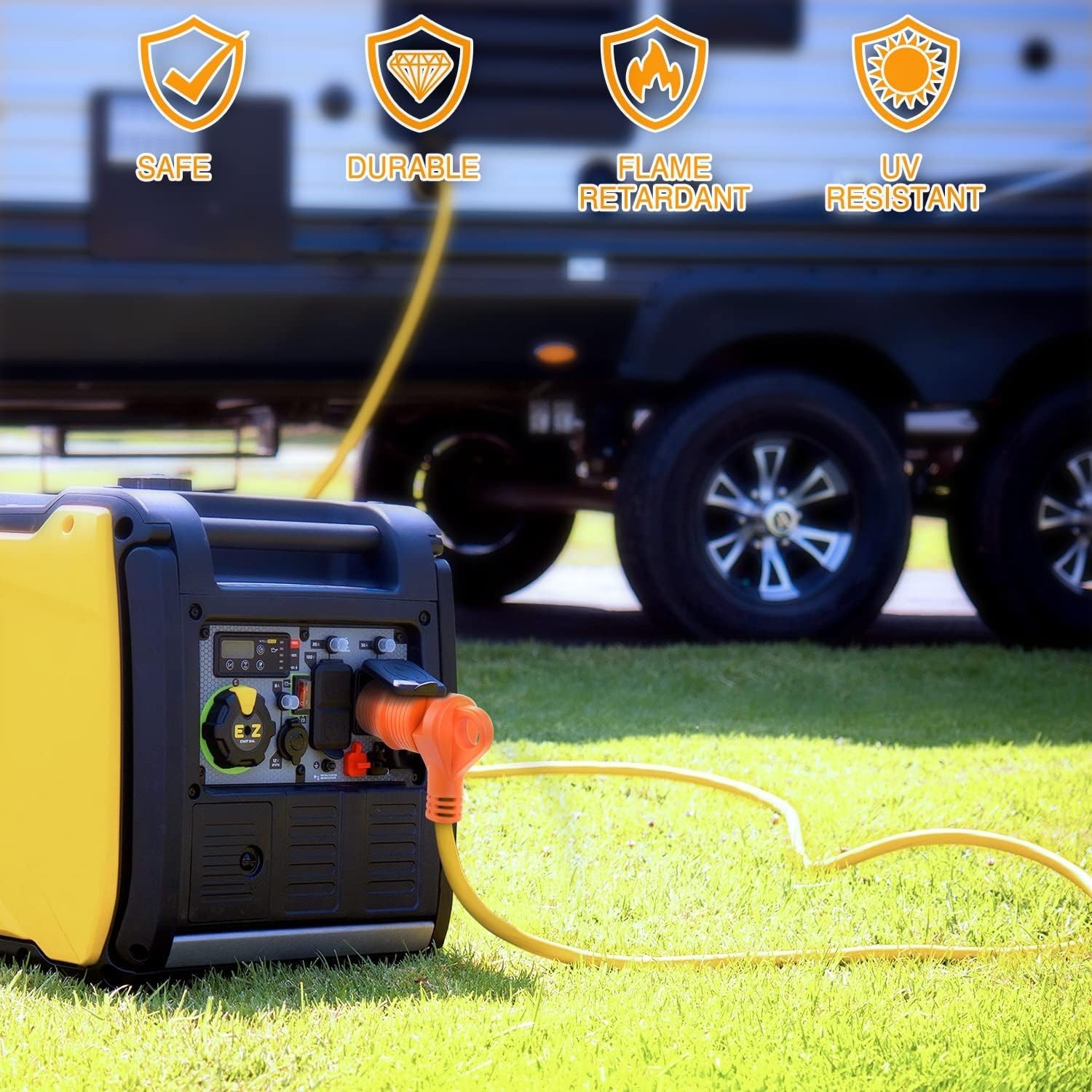 Ultra Compact 30 Amp RV Power Adapter – NEMA Rated 125 Volt Converter