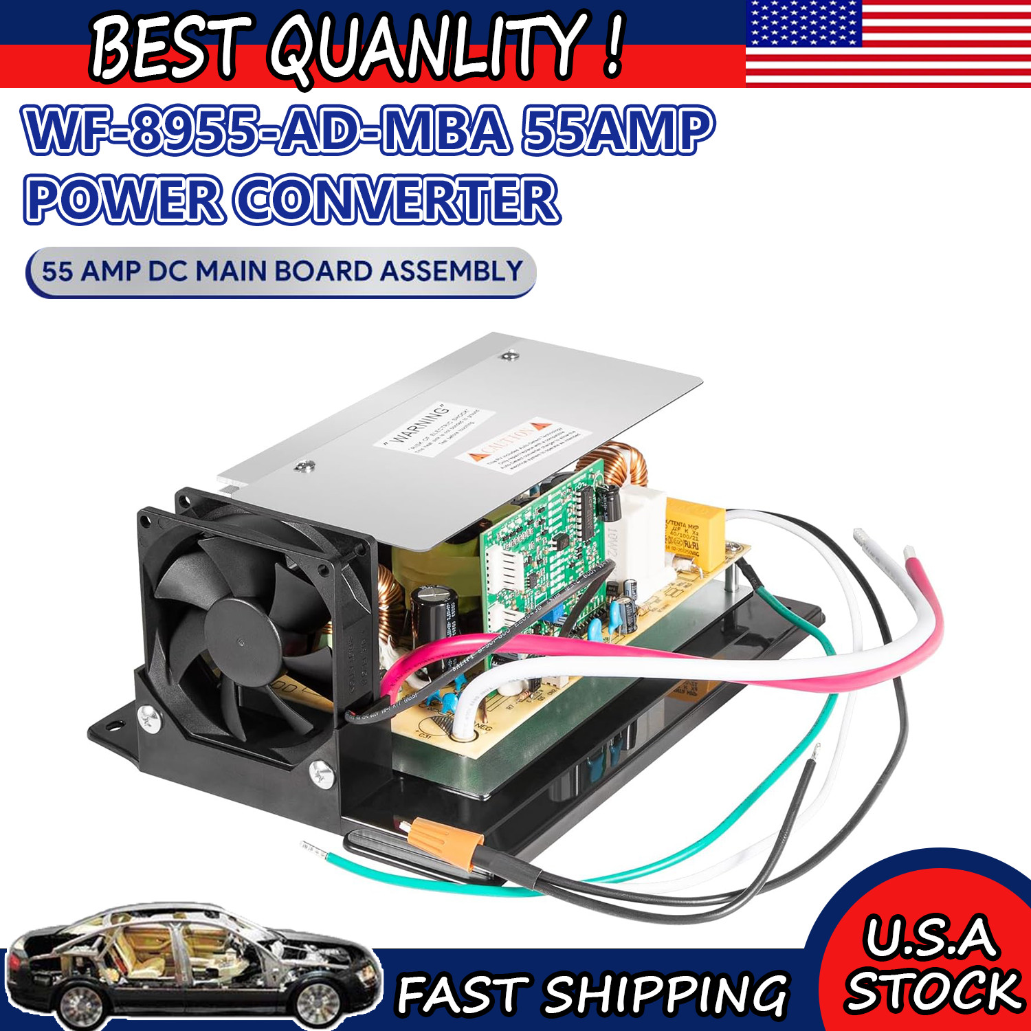 For WFCO WF-8955-MBA Converter Power Converter Assembly 55Amp 105-130VAC 950W