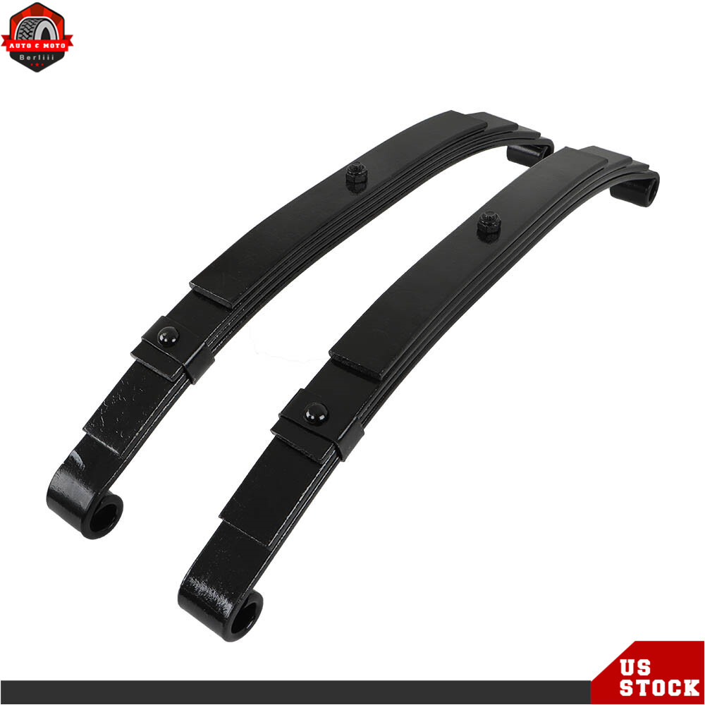 2 Pack Trailer Leaf Spring 4 Leaf Double Eye 2500 lbs Cap Per For 5000 lbs Axle