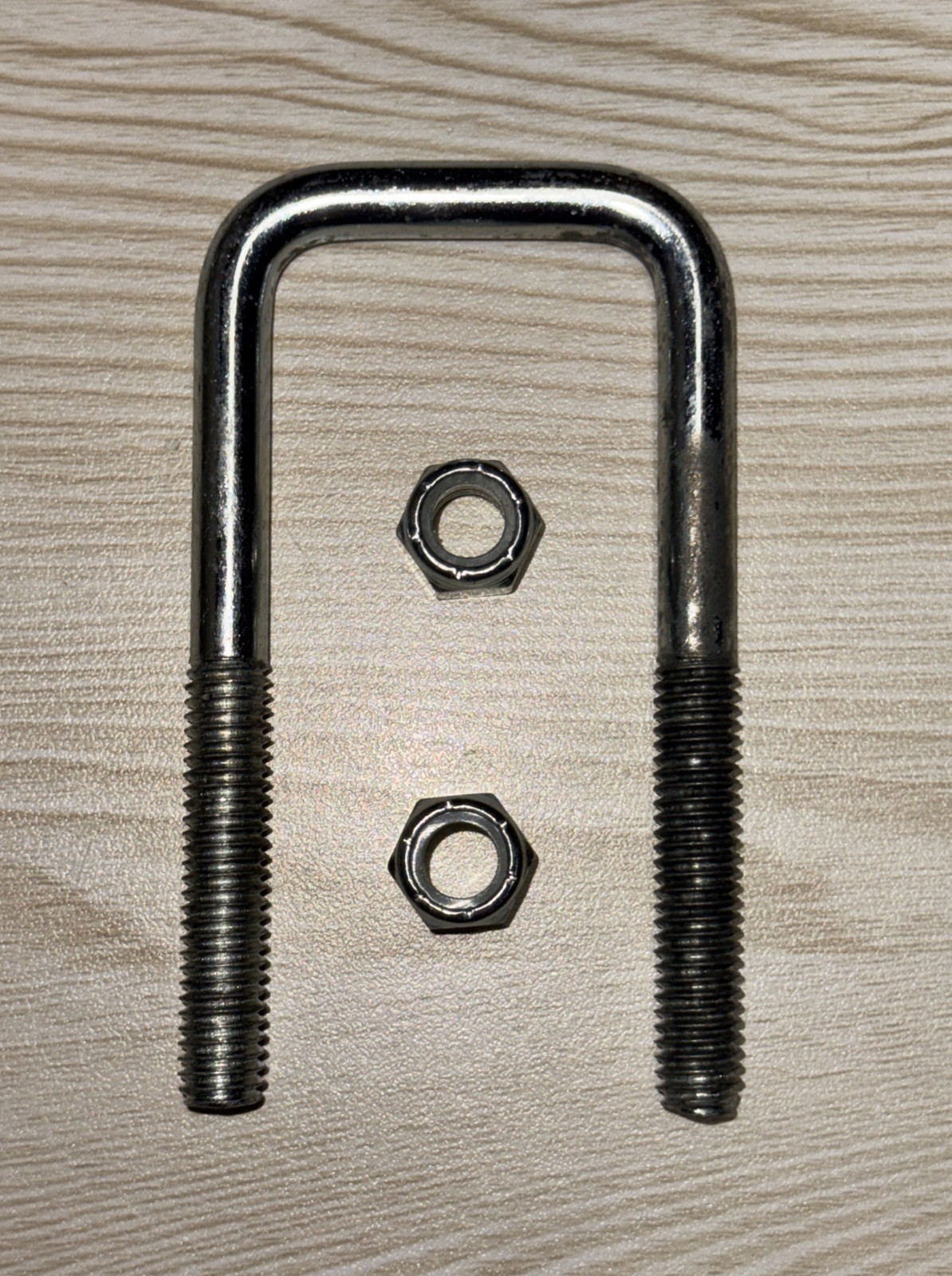 Square U-Bolt 3/8″ x 1-3/4″ x 3-3/4″ Zinc Plated & 2- Locking Nuts