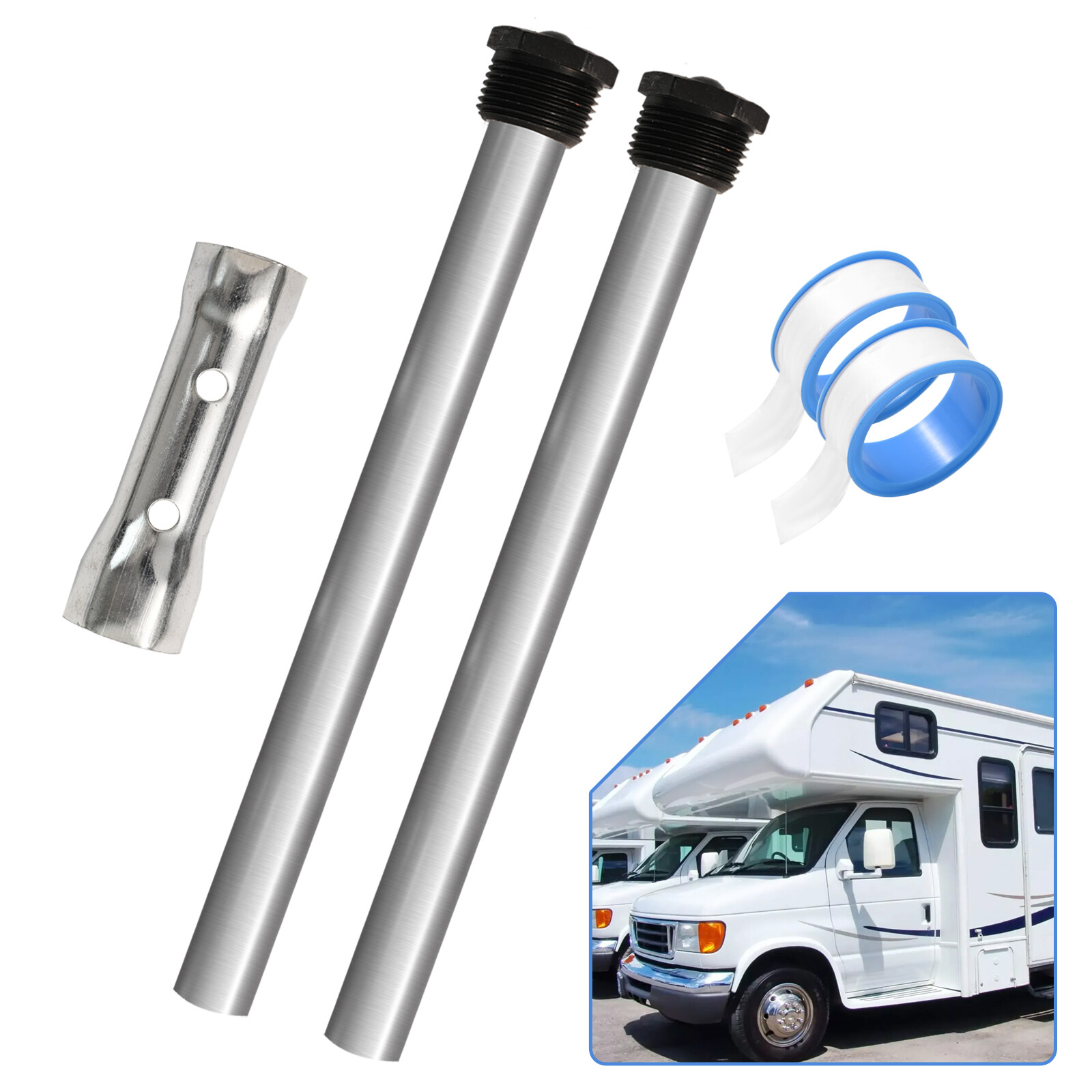 2x RV Water Heater Magnesium Anode Rod W/ 3/4″NPT Thread For Suburban Camper