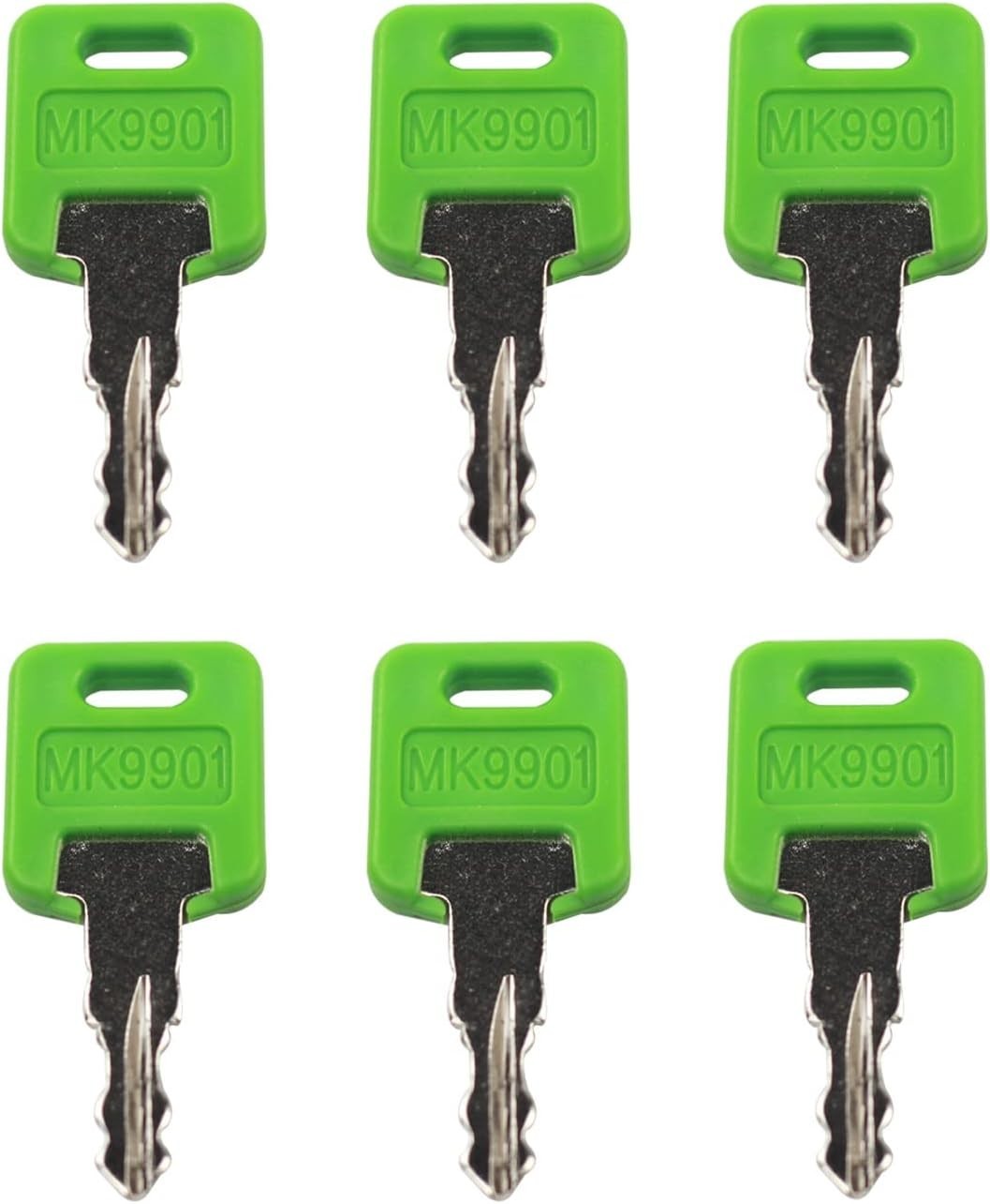 Compatible 6-Pack Motorhome Keys MK9901 6601 – Polished Aluminum Design