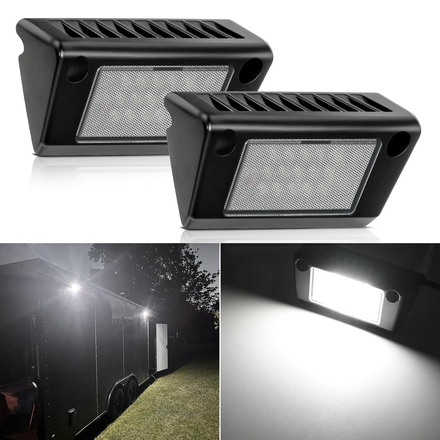 RV Exterior Light 2PCS 5 Inch LED 12V 24V Porch Nilight RV-701BW Lights White