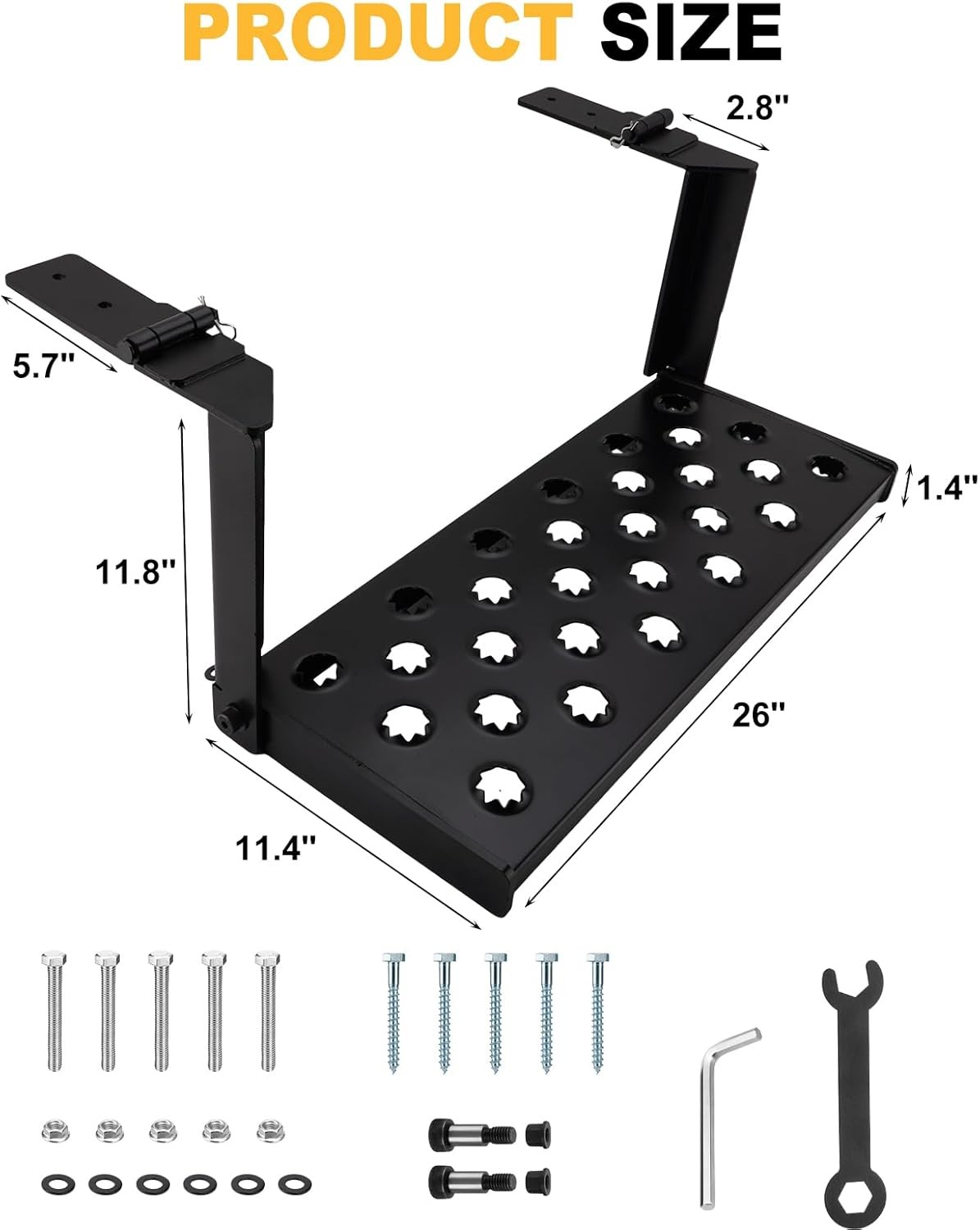 26 inch RV Entry Platform Step Punch Plate Anti Slip for Trailer Camper Trucks