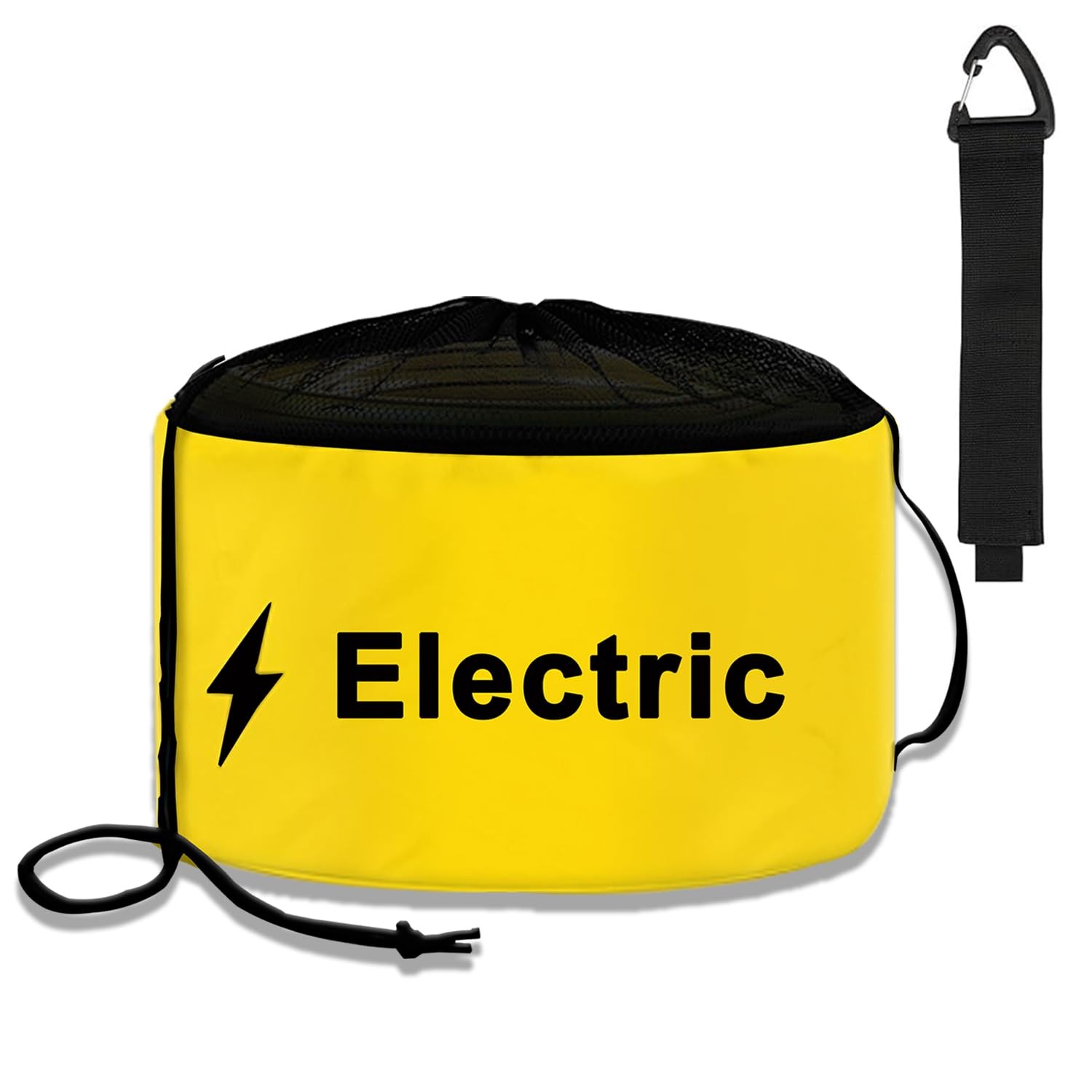 1 PCS Yellow Waterproof RV Hose Storage Bag Drawstring Mesh Top Utility Sewer
