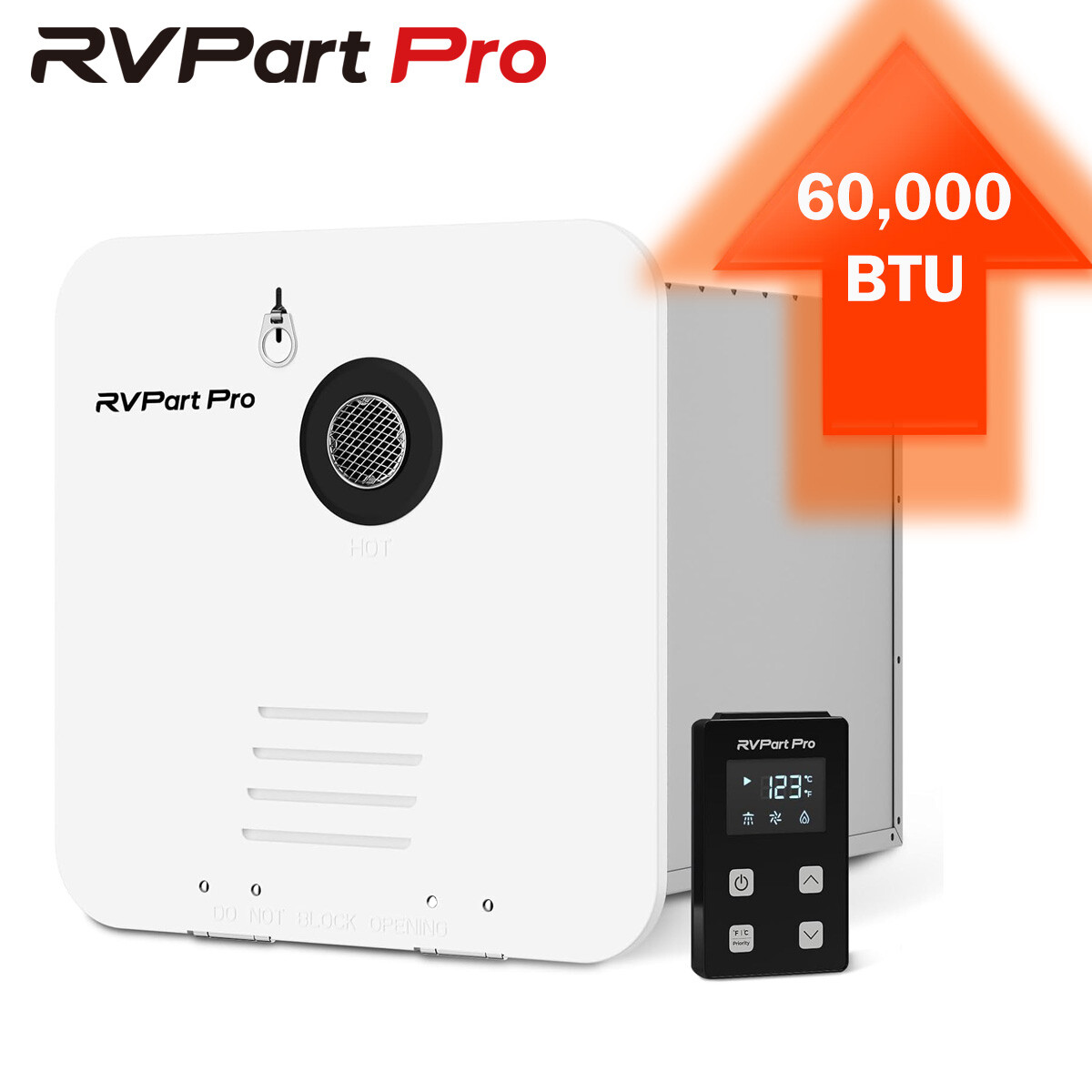 RV Tankless Water Heater 60,000BTU RV Instant Hot Water Heater Remote Controller