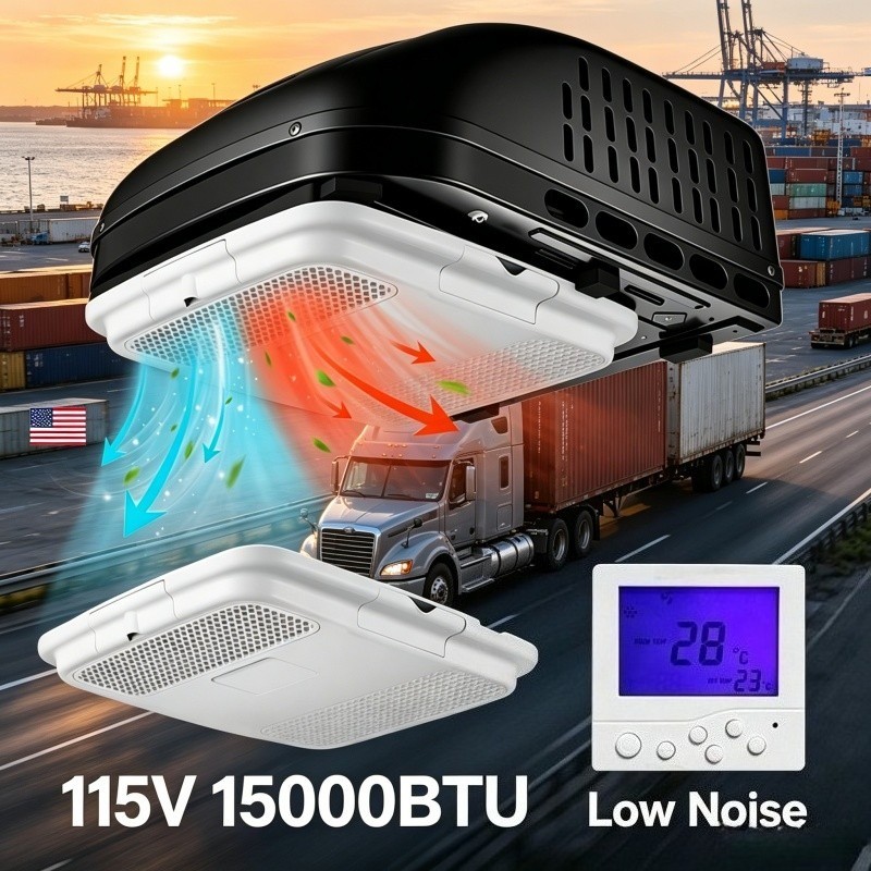 115V 15000BTU Heat&Cool Roof Mount AC Electric Air Conditioner for Camper Truck