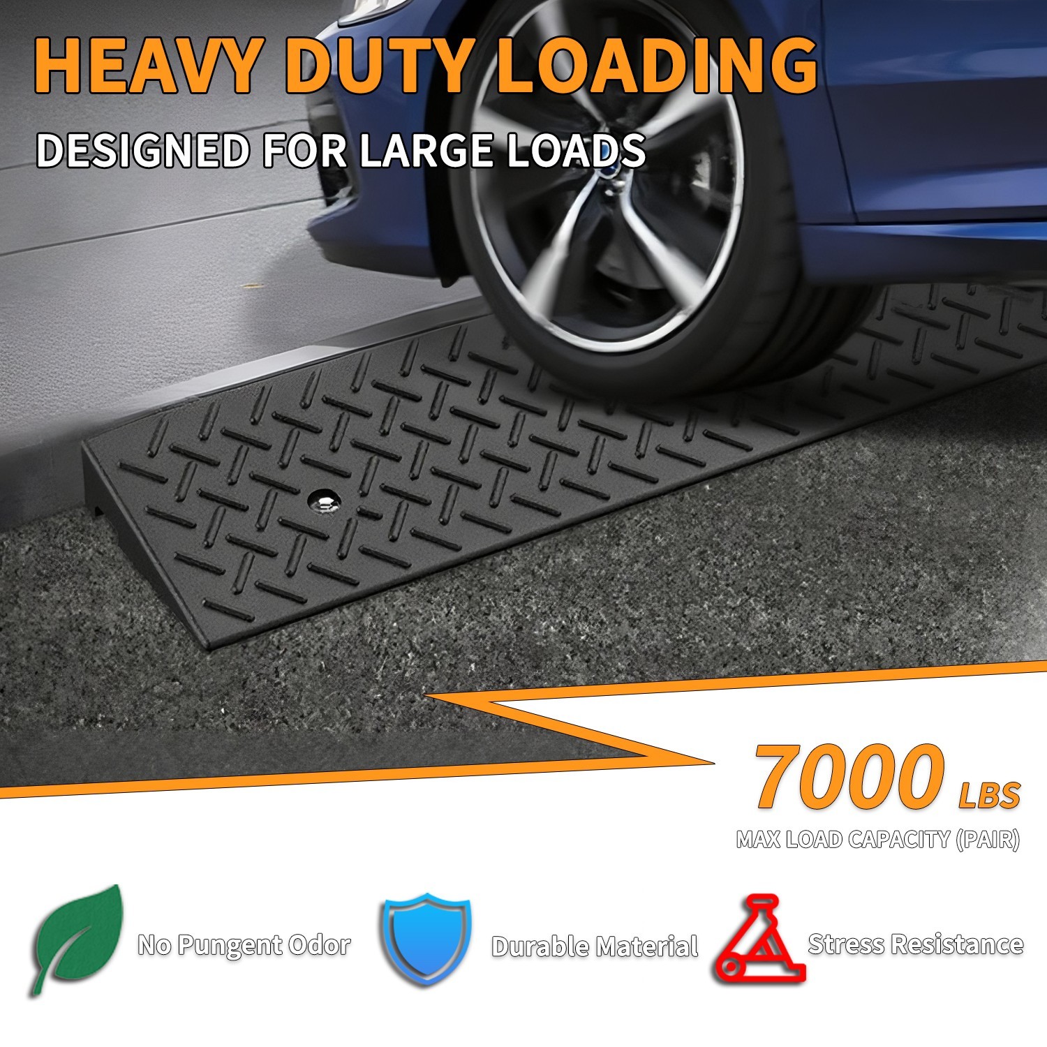 Curb Ramp 2.8″ Rise Rubber Curb Ramps for Driveway Curb Ramps for Sidewalks