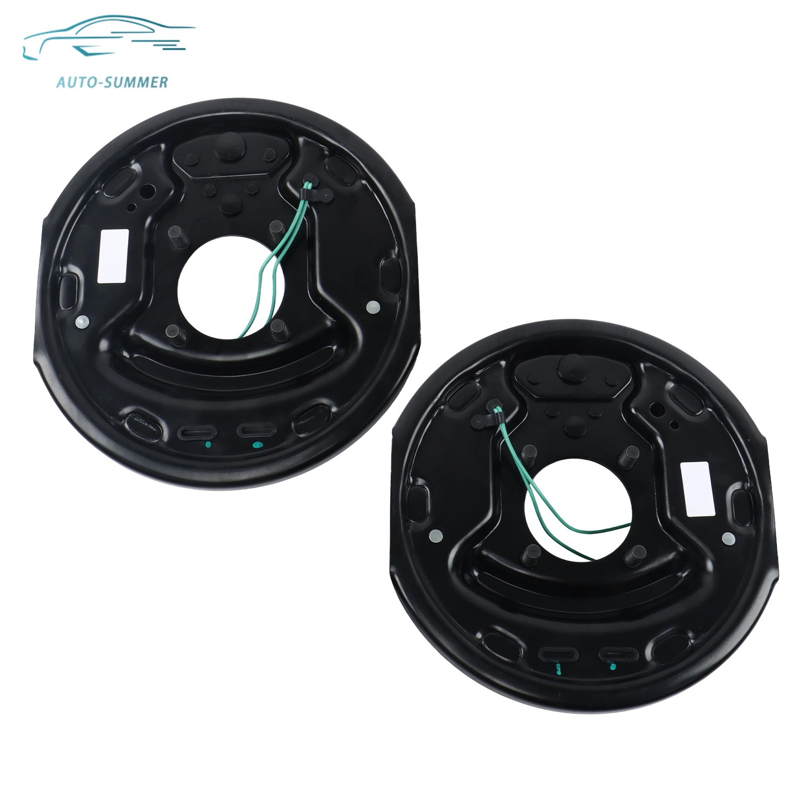 Pair of Electric Trailer Brake 10″x2-1/4″ Self-Adjusting Assembly For 3500 lbs