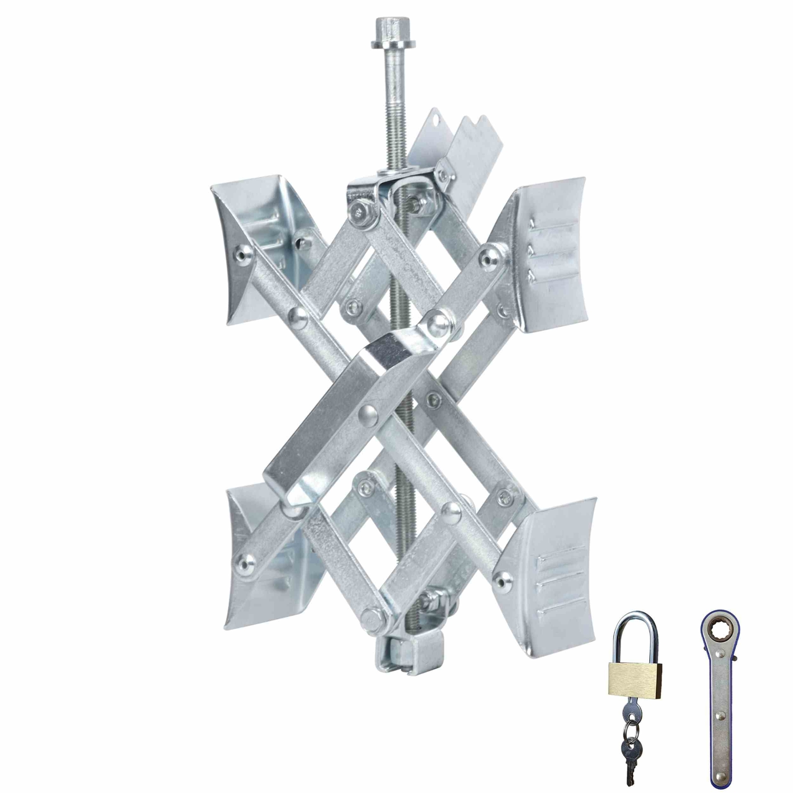 Camper Wheel Chock X-Shaped RV Tire Stabilizers Fit for 3.25″ to 10″ Tire Space