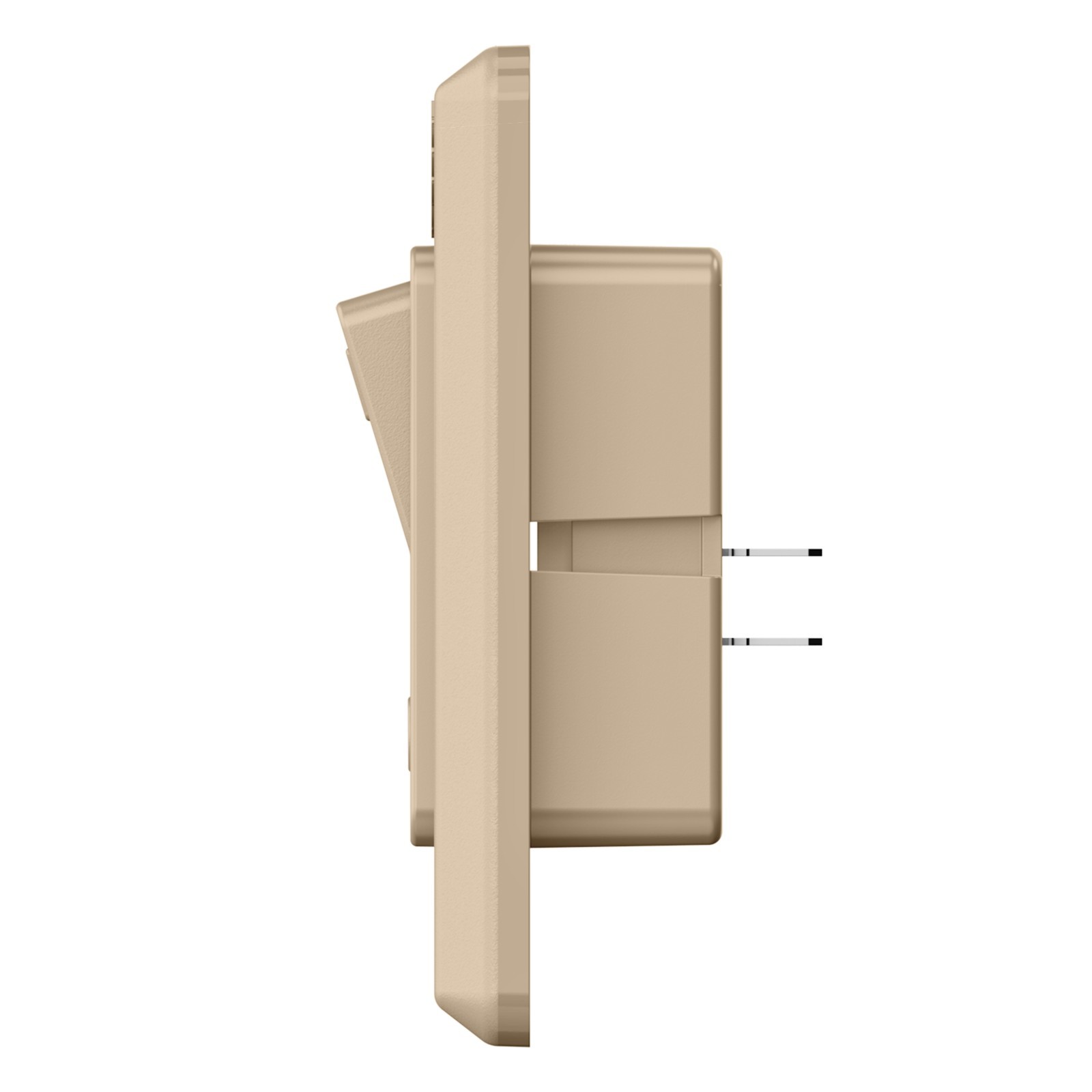 Leisure LED Tan Double SPST On-Off Switch with Bezel, 12-Volt, for RV, Trailer