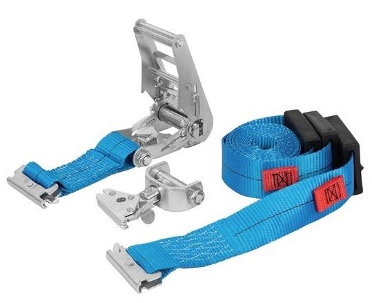 4 Erickson E-Track Tire/Wheel Tie-Down Strap Roller Idler Ratchet 2″x12′ Trailer