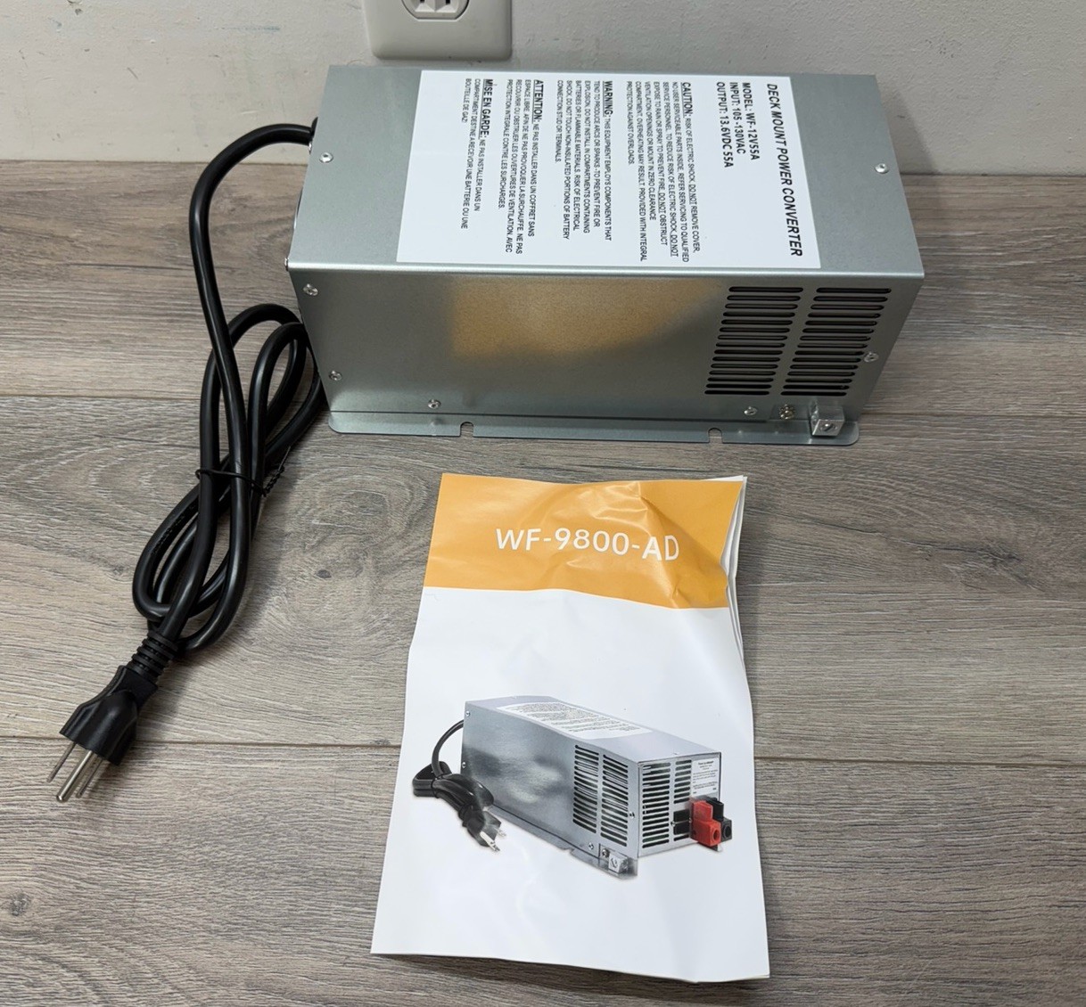Deck Mount Converter 55A RV Power Supply 9800-AD WF-12V55A