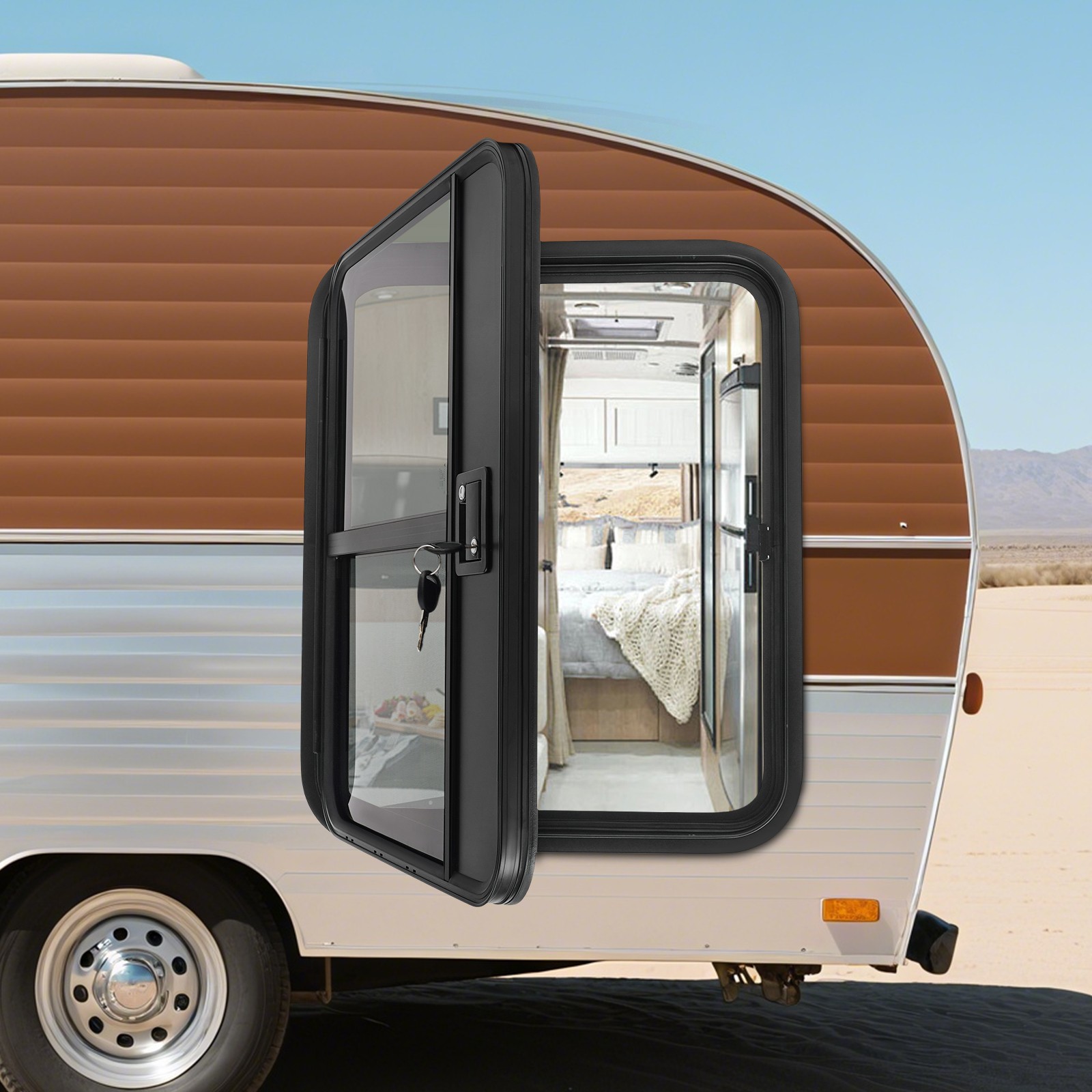 26” W*32” H RV Camper Teardrop Right Passenger Side Trailer Entry DoorUS