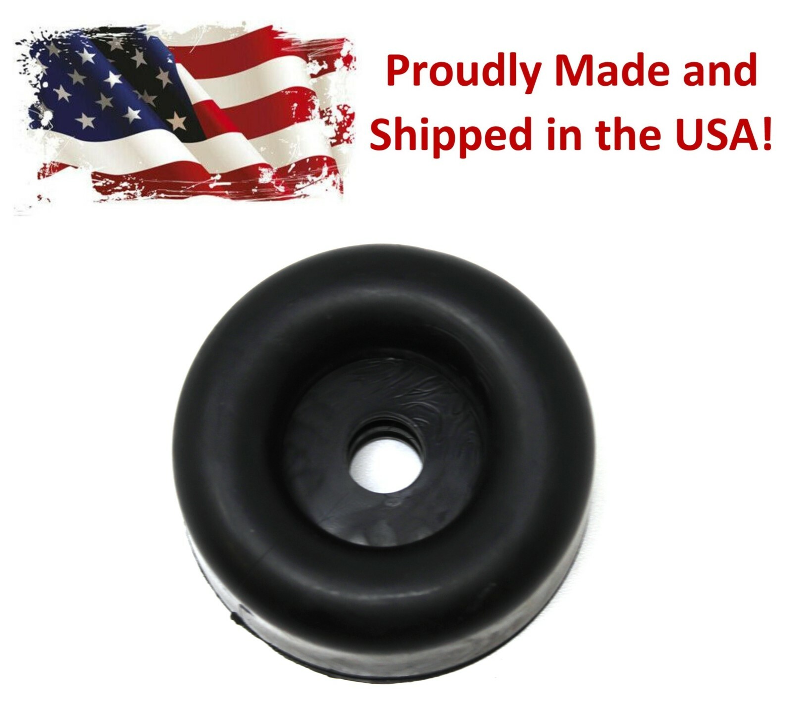 (2, 4, 6) Cargo Trailer Ramp Door Replacement Black Rubber Bumper 2.5 ‘ Round