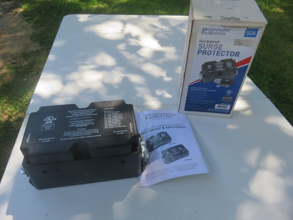 Progressive Industries EMS-HW50C Heavy Duty RV Surge Protector, Black, 50 Amp