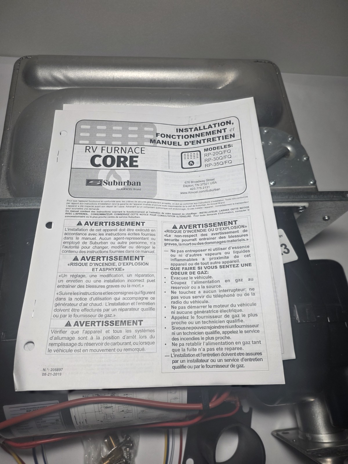 Suburban RP-30FQ 30,000 BTU/h RV Replacement Core for Suburban Furnace Series SF