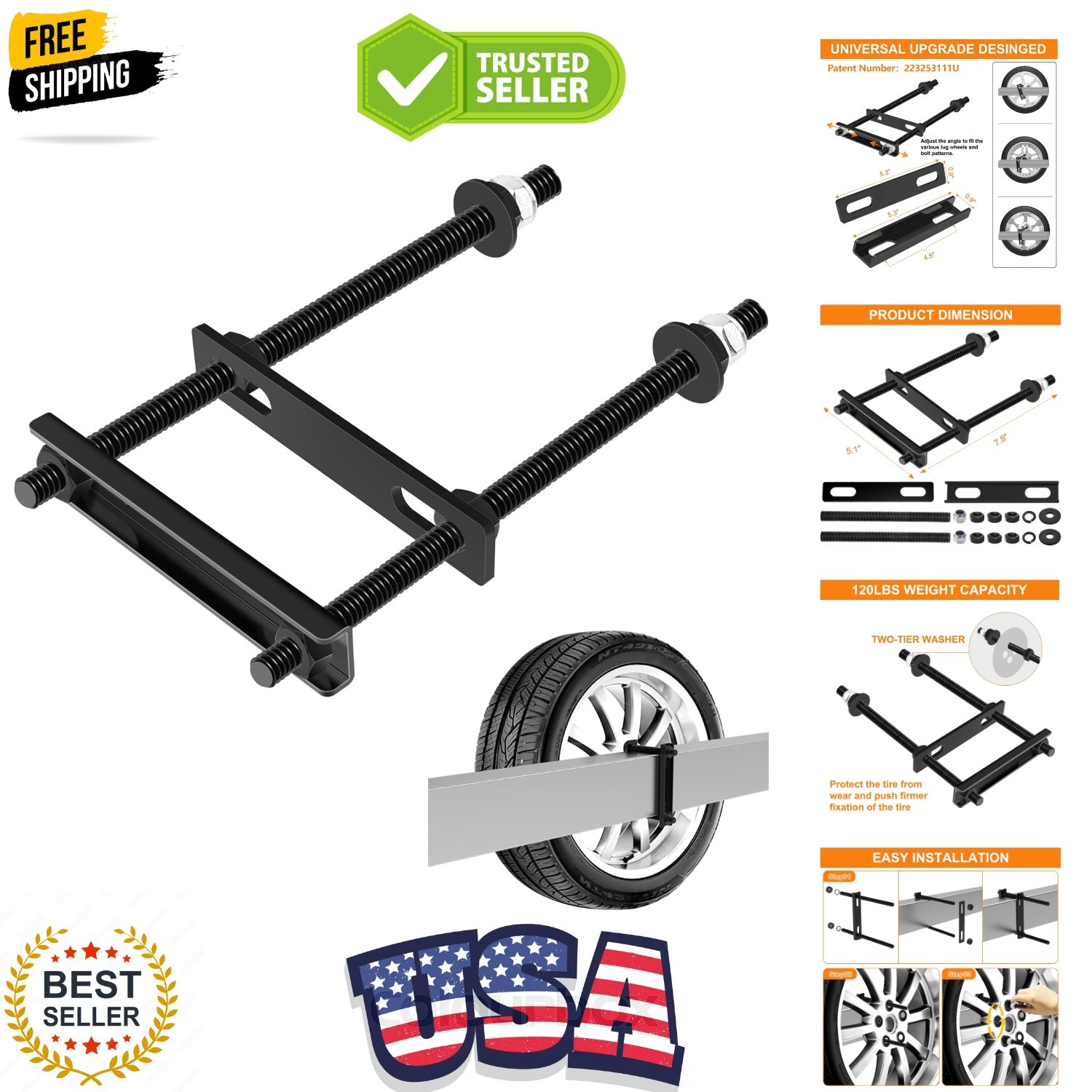 Trailer Spare Tire Mount, Spare Tire Mount for Utility Trailer, The Trailer A…